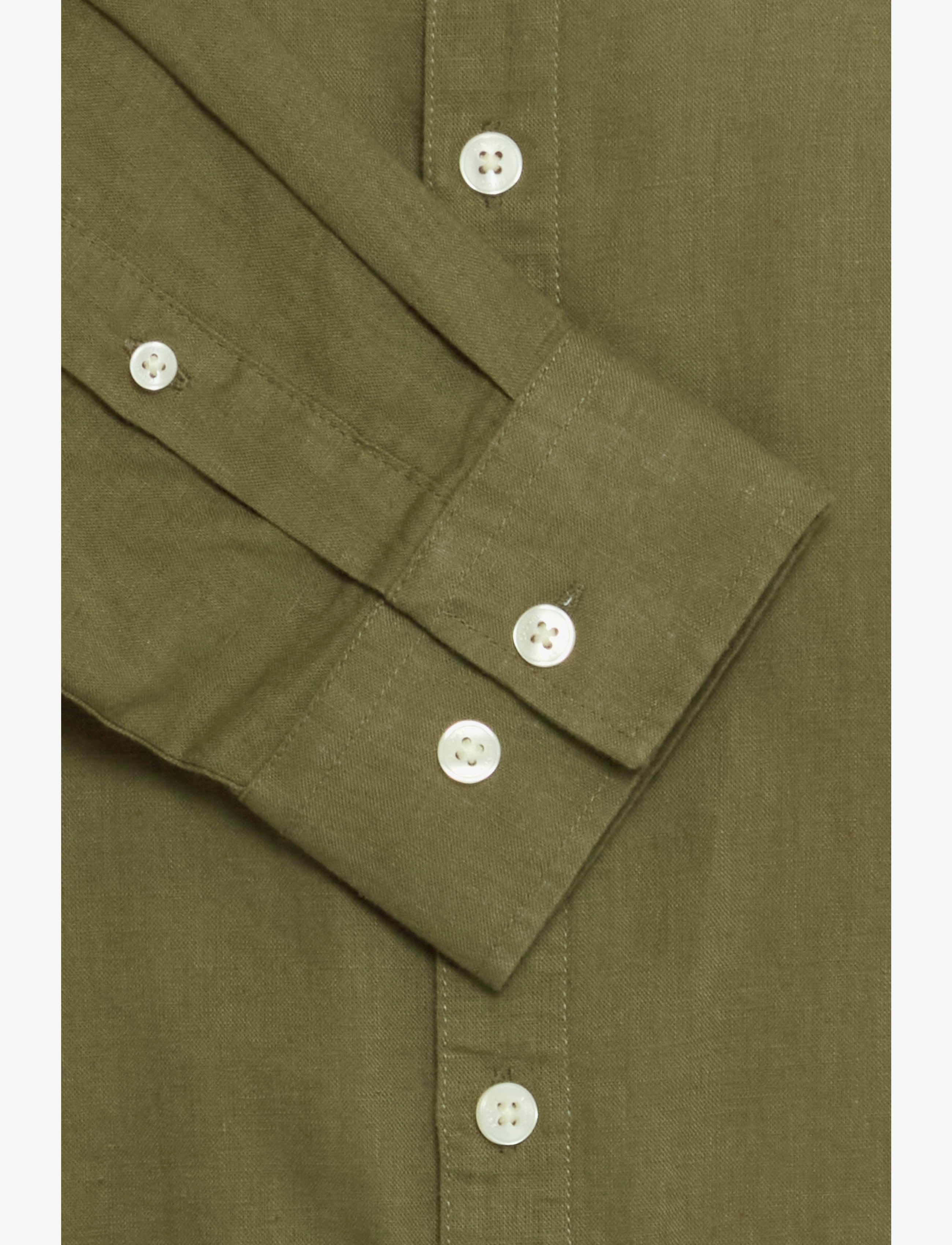 Casual Friday - CFANTON BD LS LINEN MIX - hørskjorter - winter moss - 3