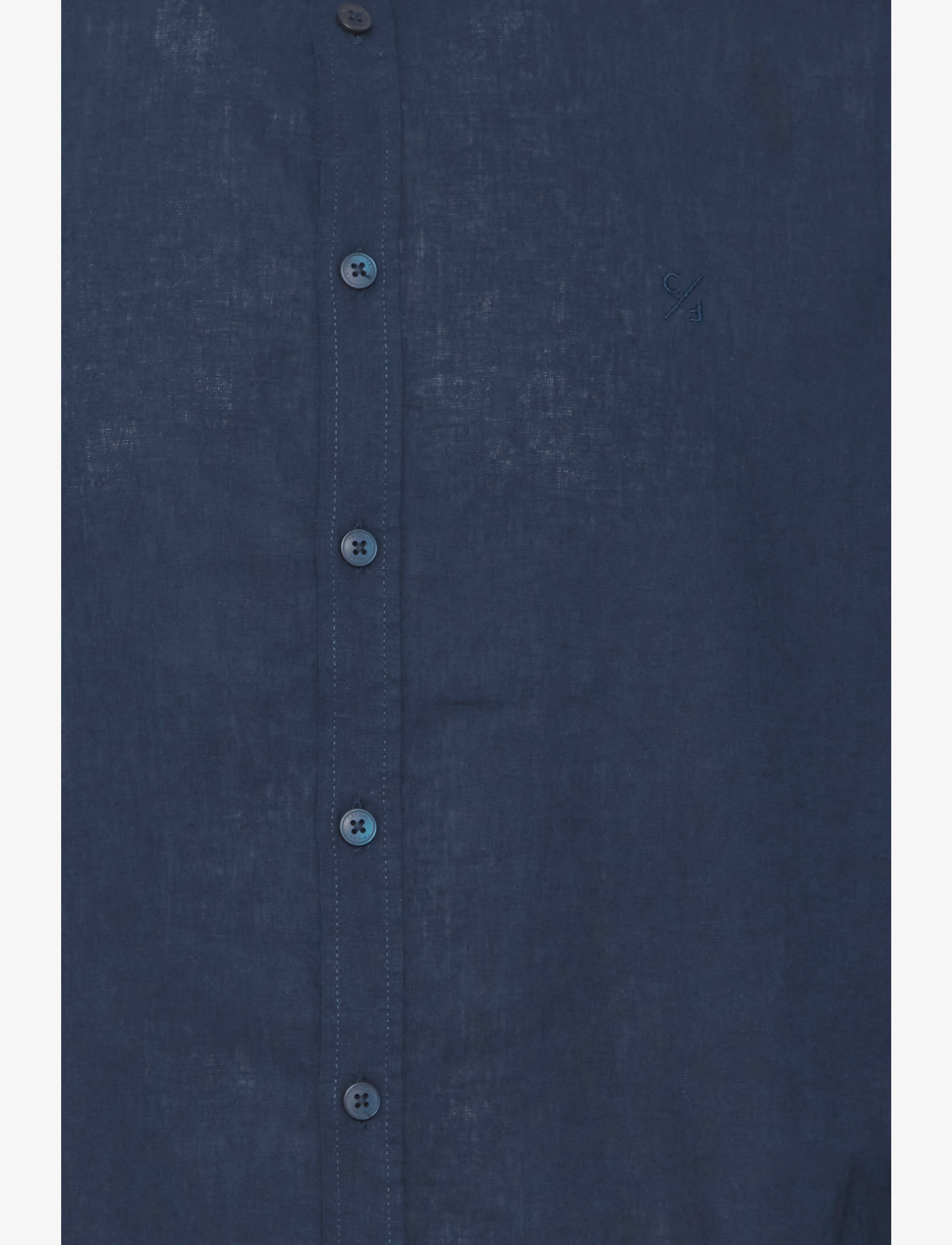 Casual Friday - CFANTON 0053 CC LS linen mix shirt - dark navy - 3