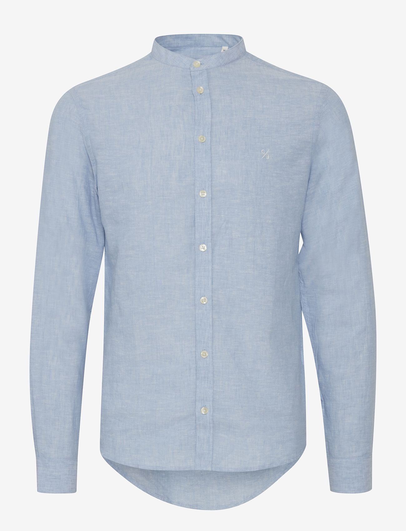 Casual Friday - CFANTON 0053 CC LS linen mix shirt - hørskjorter - silver lake blue - 1
