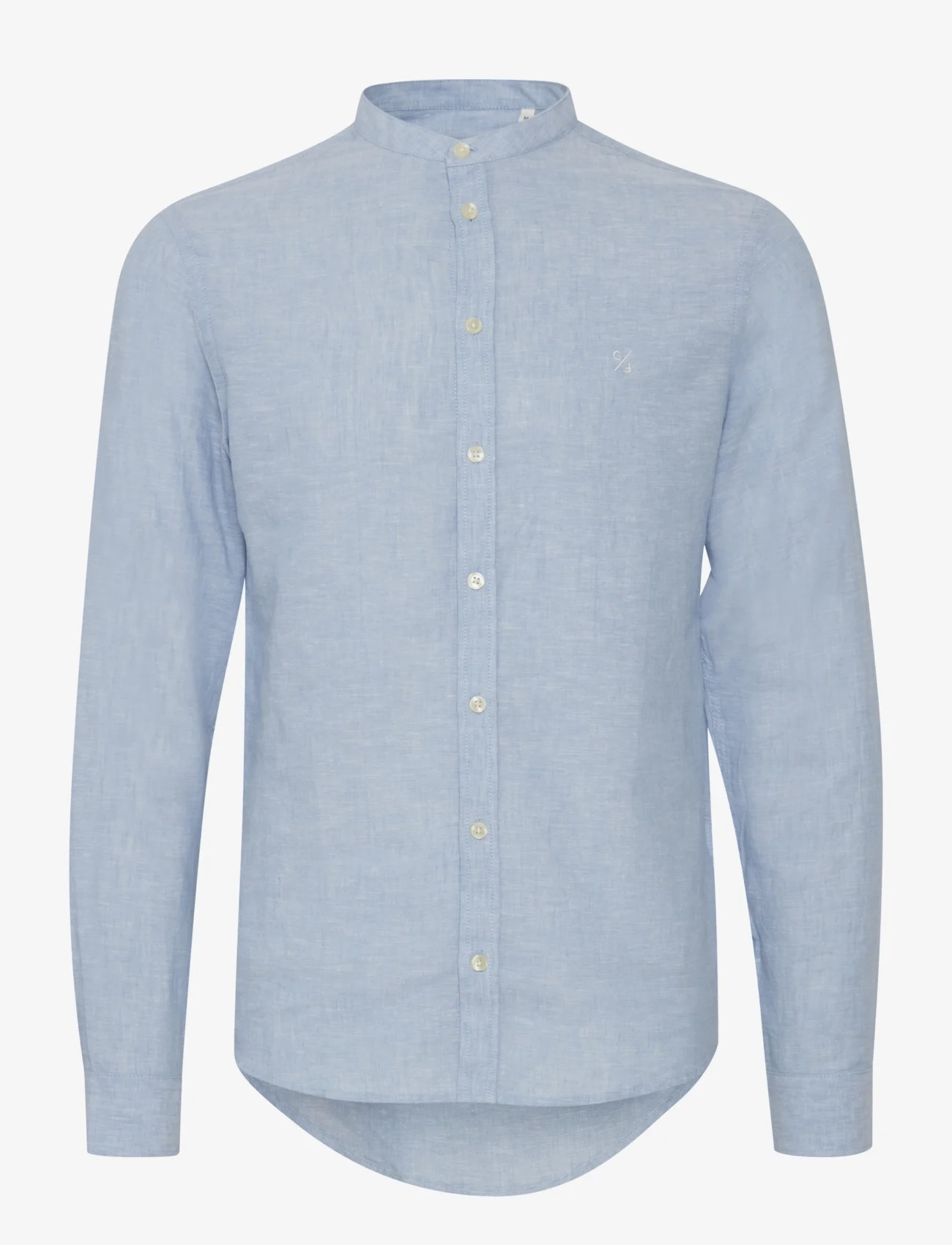 Casual Friday - CFAnton 0053 CC LS linen mix shirt - linen shirts - silver lake blue - 0