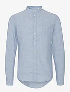 CFAnton 0053 CC LS linen mix shirt - SILVER LAKE BLUE