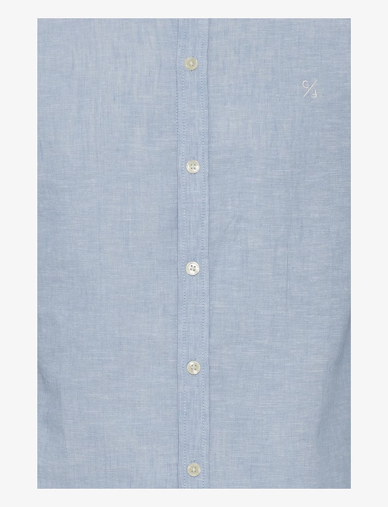 Casual Friday - CFANTON 0053 CC LS linen mix shirt - hørskjorter - silver lake blue - 3