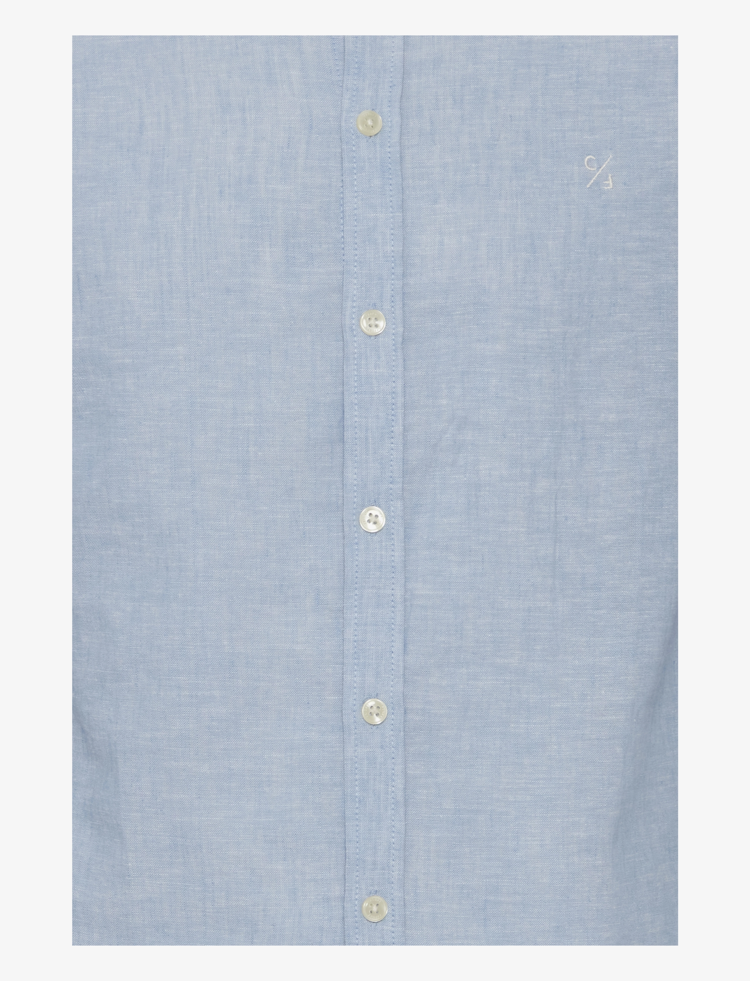 Casual Friday - CFANTON 0053 CC LS linen mix shirt - lininiai marškiniai - silver lake blue - 3