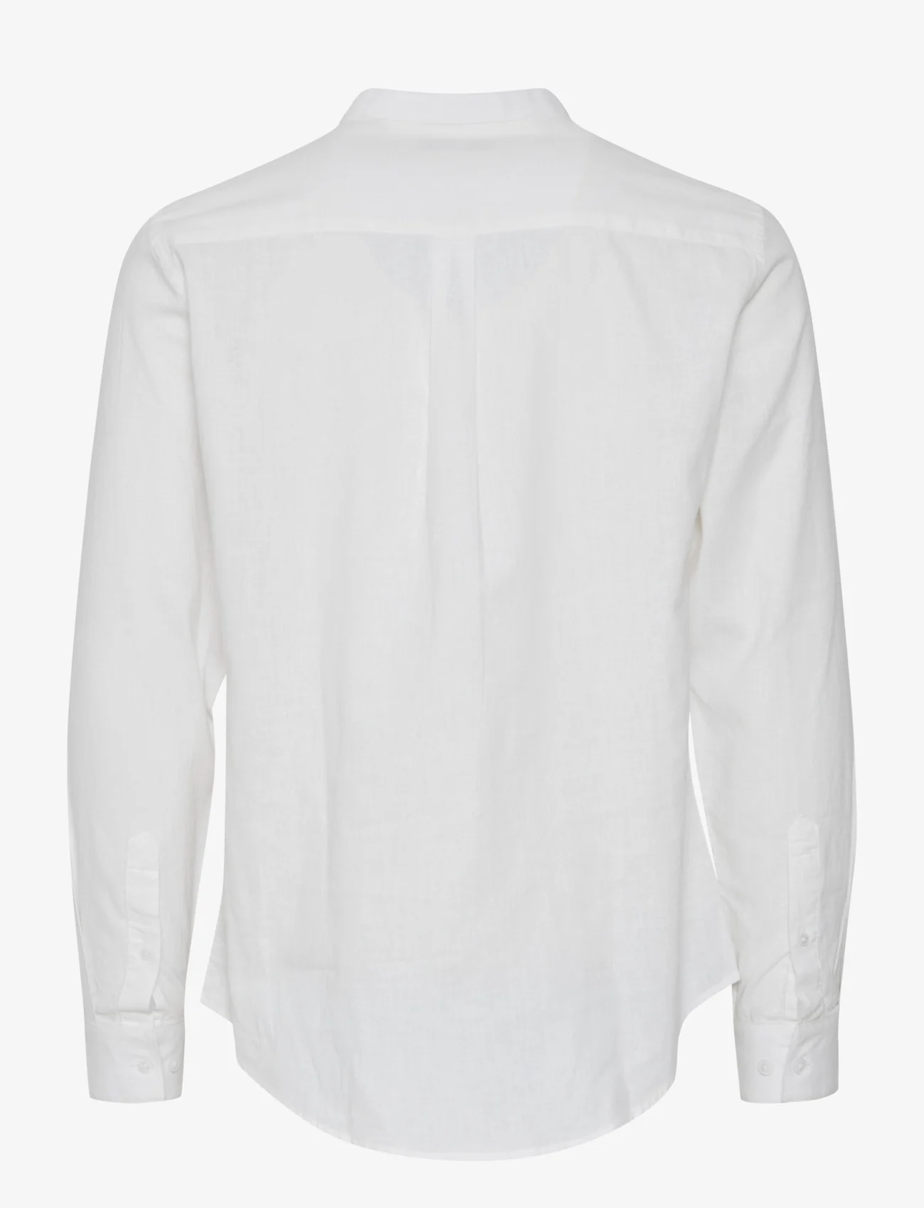 Casual Friday - CFAnton 0053 CC LS linen mix shirt - lininiai marškiniai - snow white - 1
