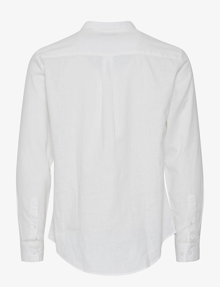 Casual Friday - CFANTON 0053 CC LS linen mix shirt - hørskjorter - snow white - 2