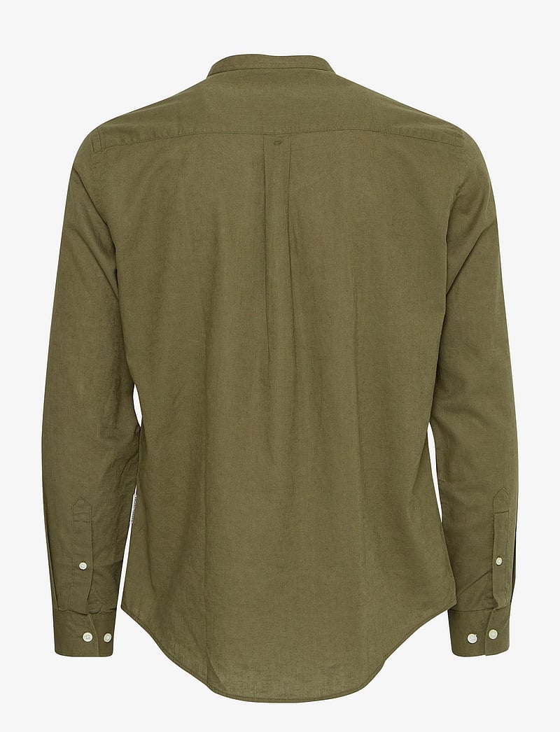 Casual Friday - CFANTON 0053 CC LS linen mix shirt - hørskjorter - winter moss - 2