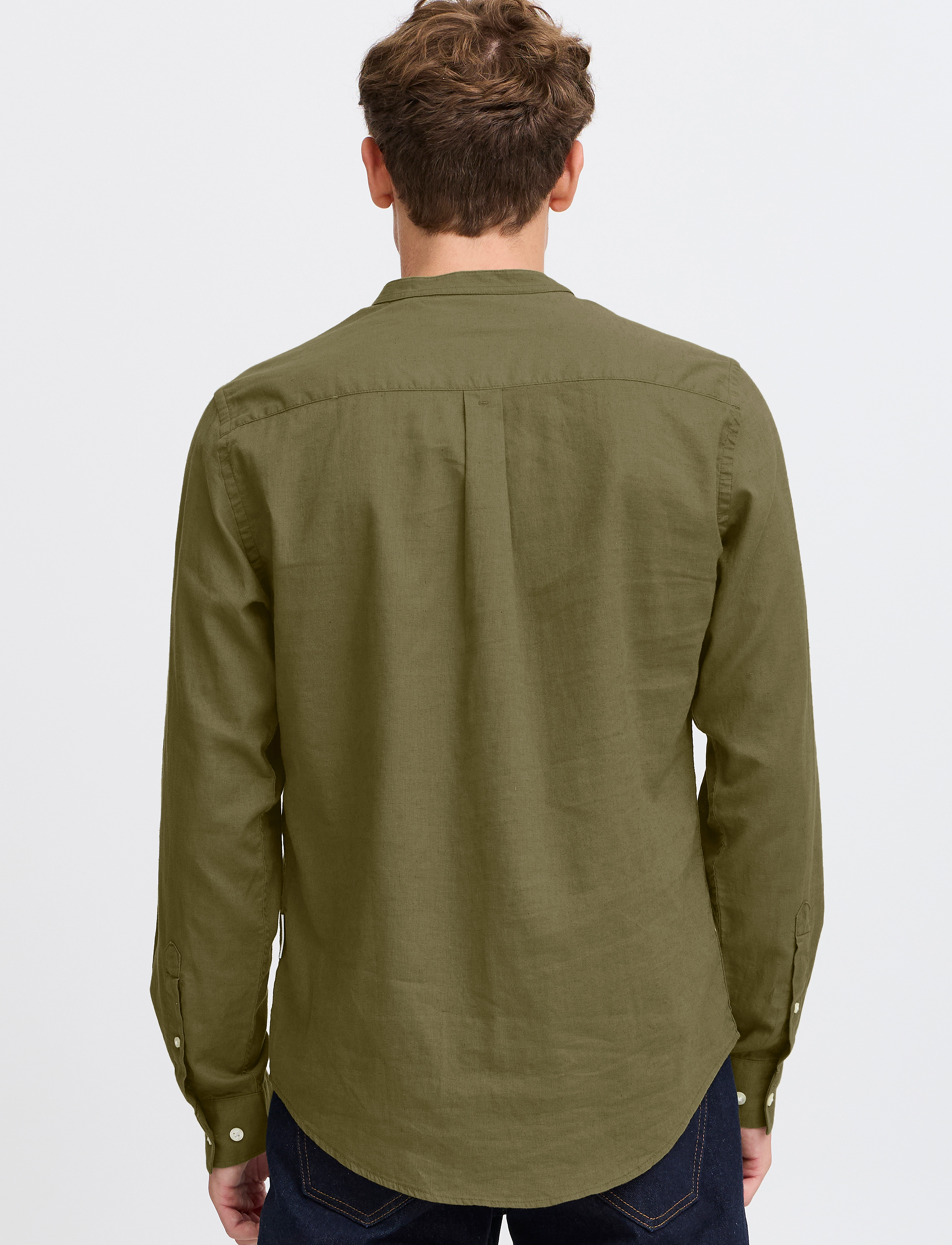 Casual Friday - CFANTON 0053 CC LS linen mix shirt - linnen overhemden - winter moss - 5