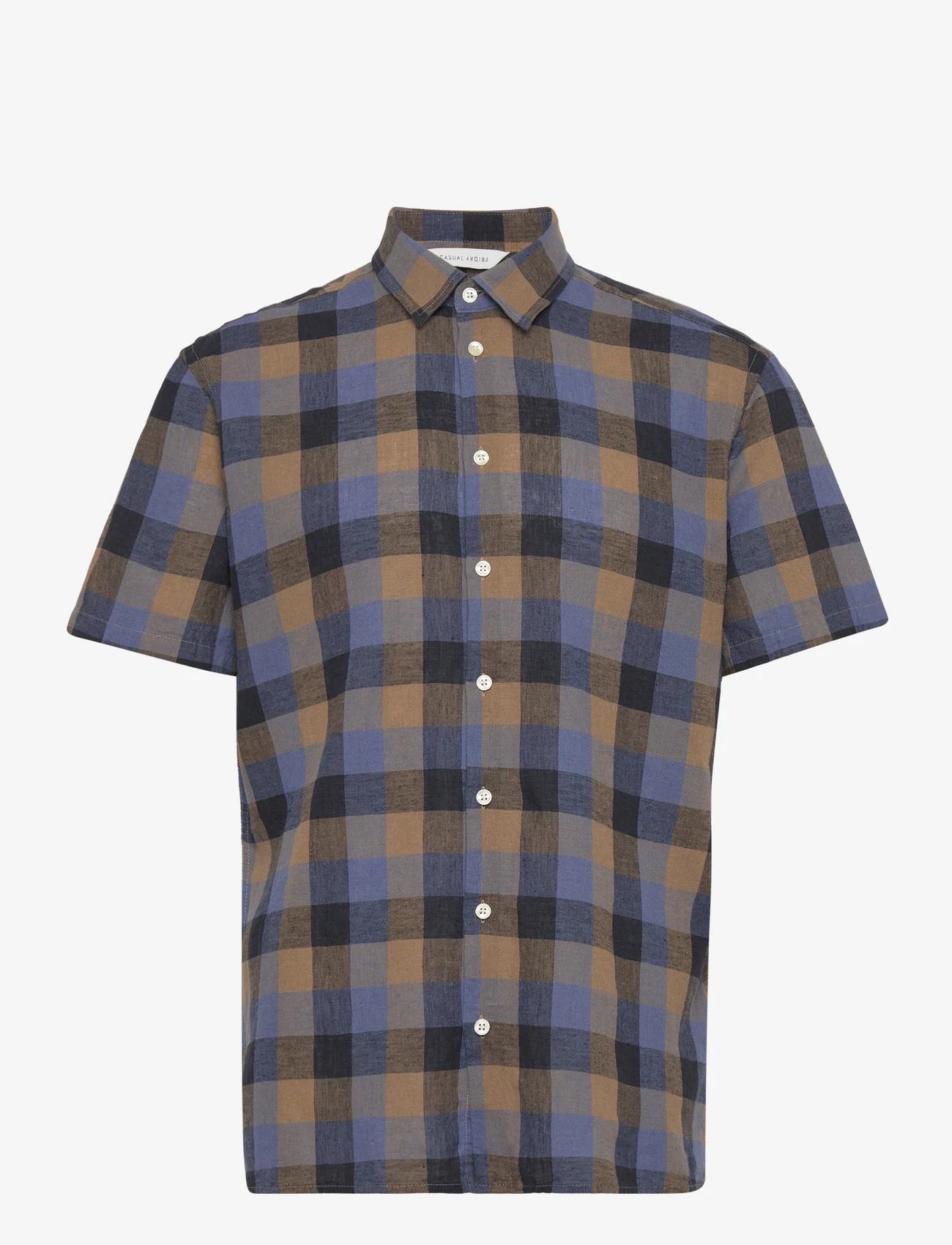 Casual Friday - CFAlvin 0053 SS checked linen mix s - ruutupaidat - ermine - 0