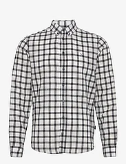 Casual Friday - CFAnton 0053 LS BD check linen mix - checkered shirts - dark navy - 0