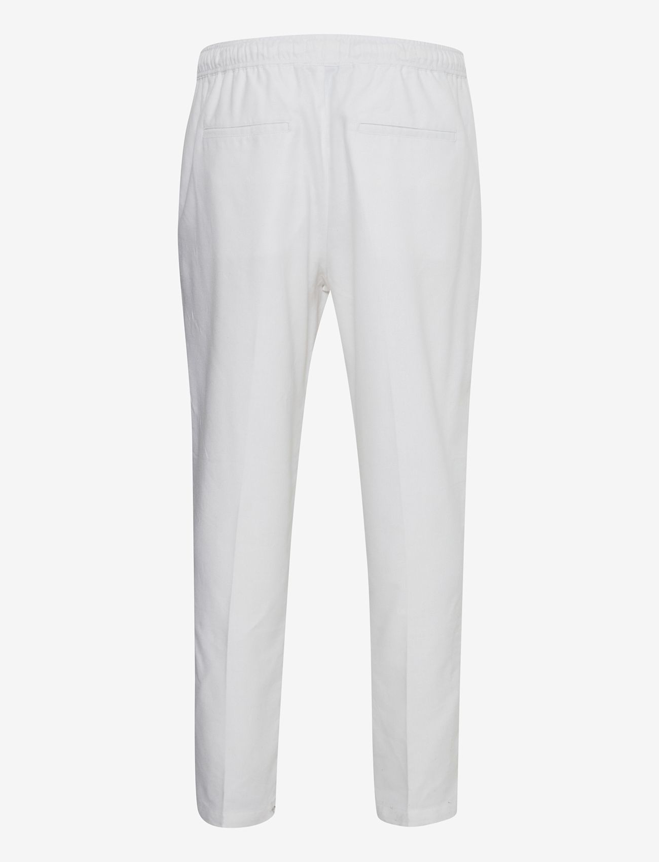 Casual Friday - CFPilou 0066 drawstring linen mix p - pantalons - bright white - 1