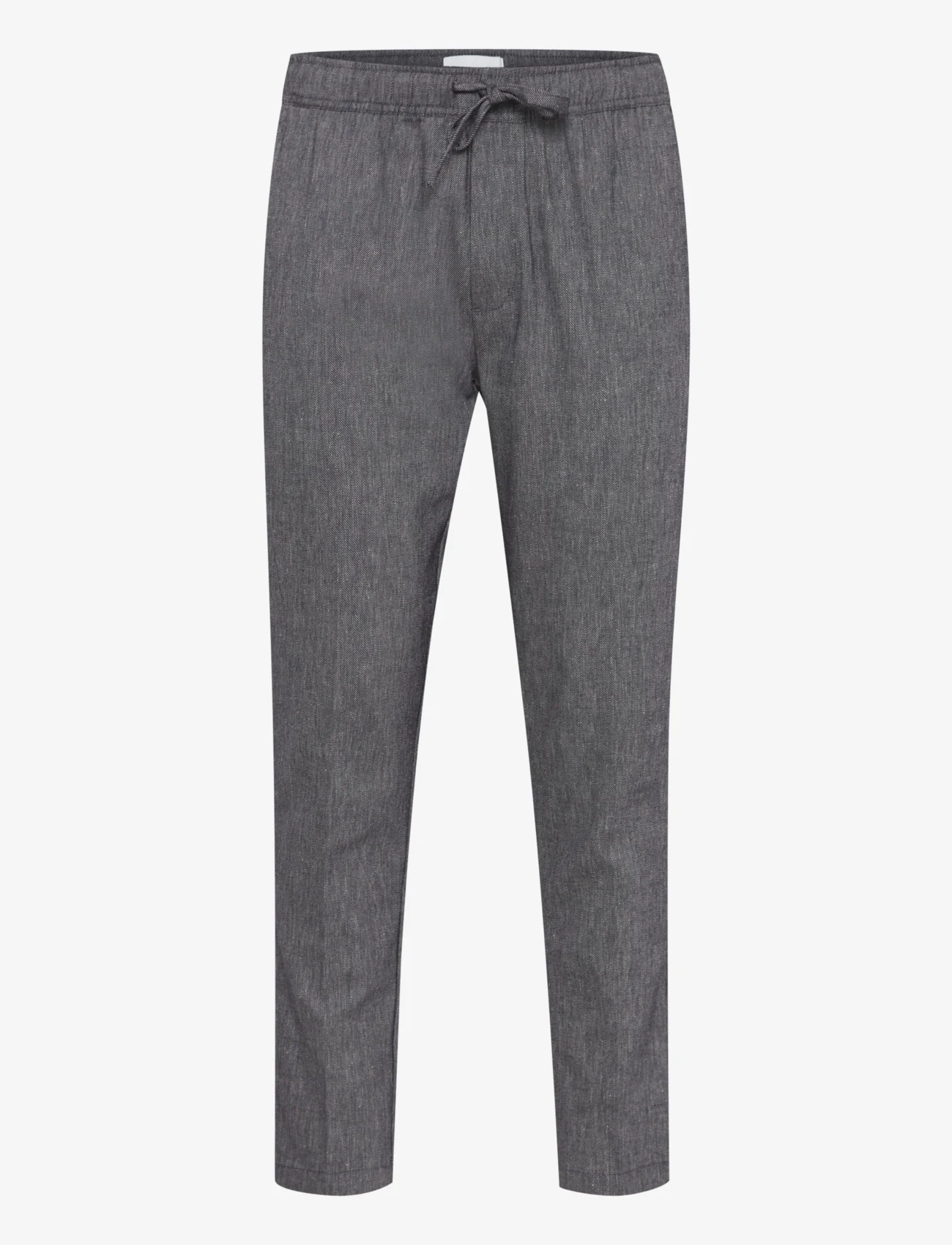 Casual Friday - CFPilou 0066 drawstring linen mix p - suit trousers - dark navy melange - 0