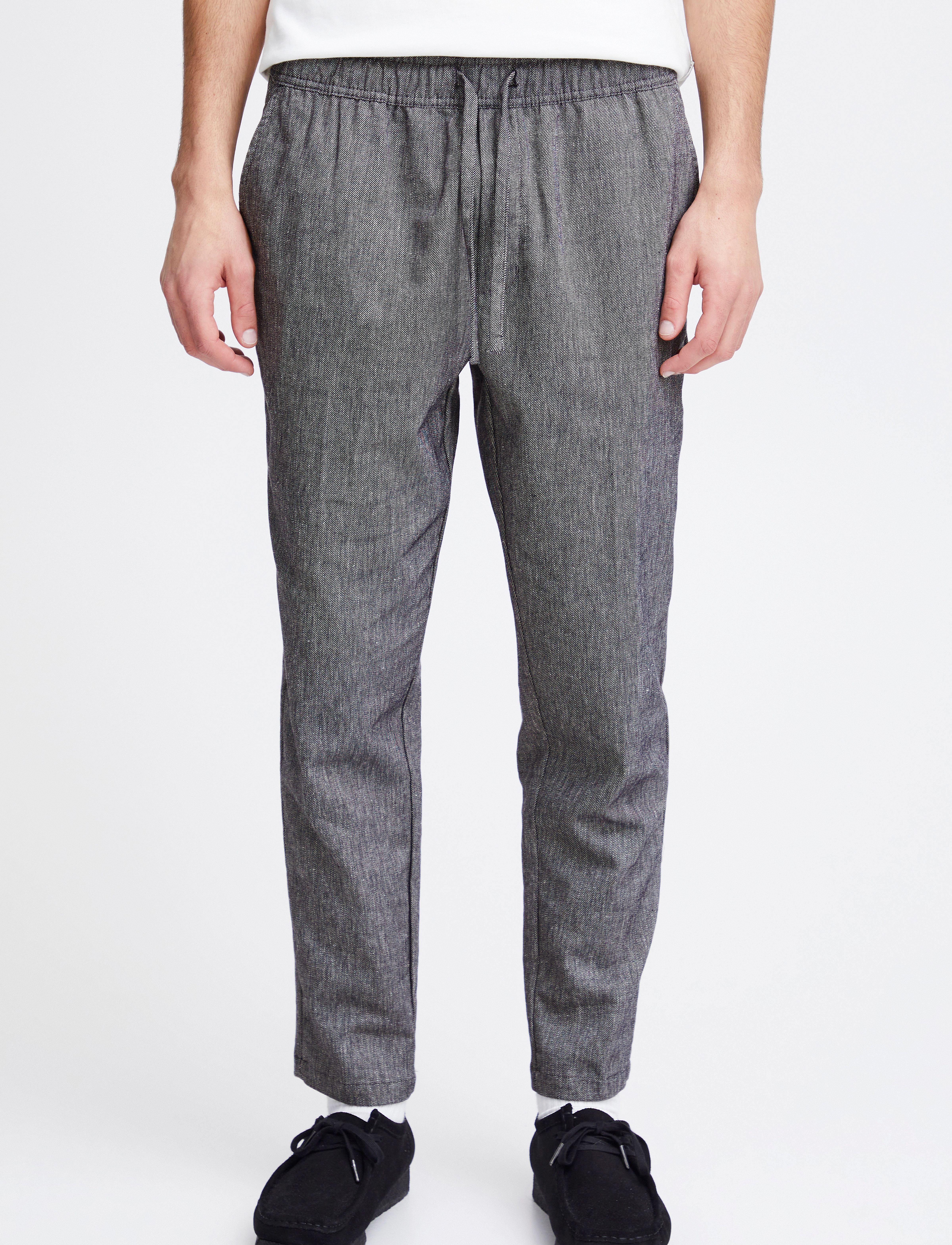 Casual Friday - CFPILOU 0066 drawstring linen mix p - dark navy melange - 4