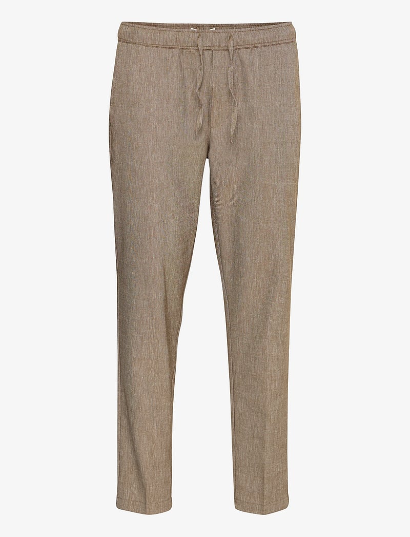Casual Friday - CFPILOU 0066 drawstring linen mix p - leinenhosen - kangaroo melange - 1