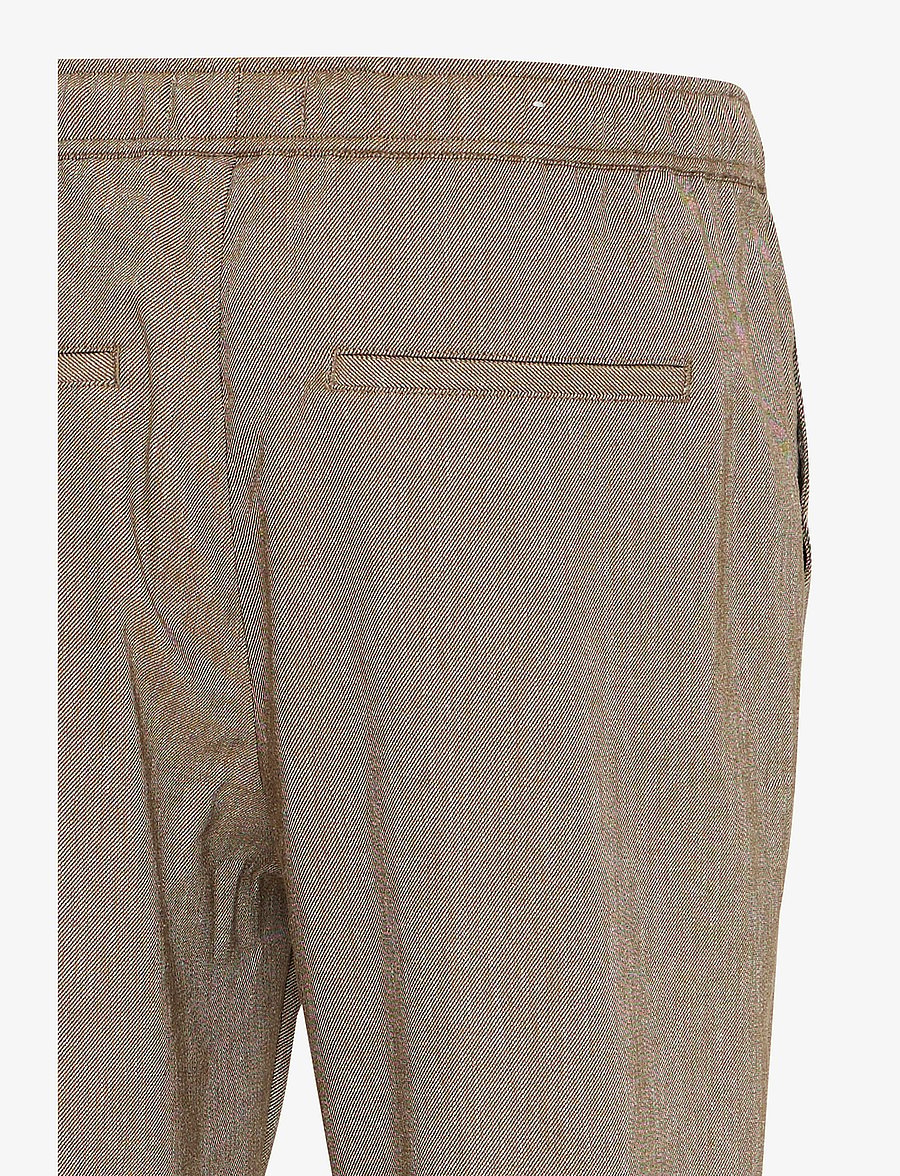 Casual Friday - CFPILOU 0066 drawstring linen mix p - linnebyxor - kangaroo melange - 3