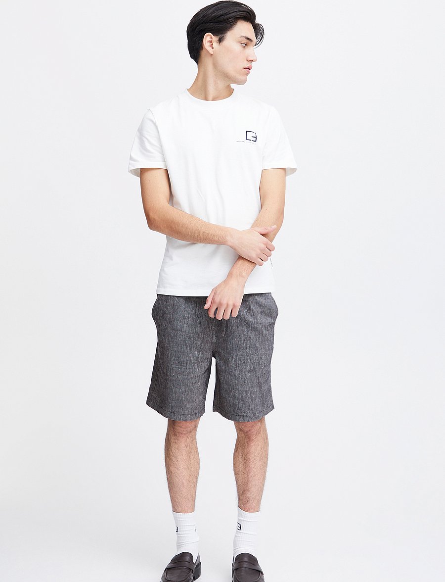Casual Friday - CFPHELIX 0066 linen mix shorts - shorts en lin - dark navy melange - 0