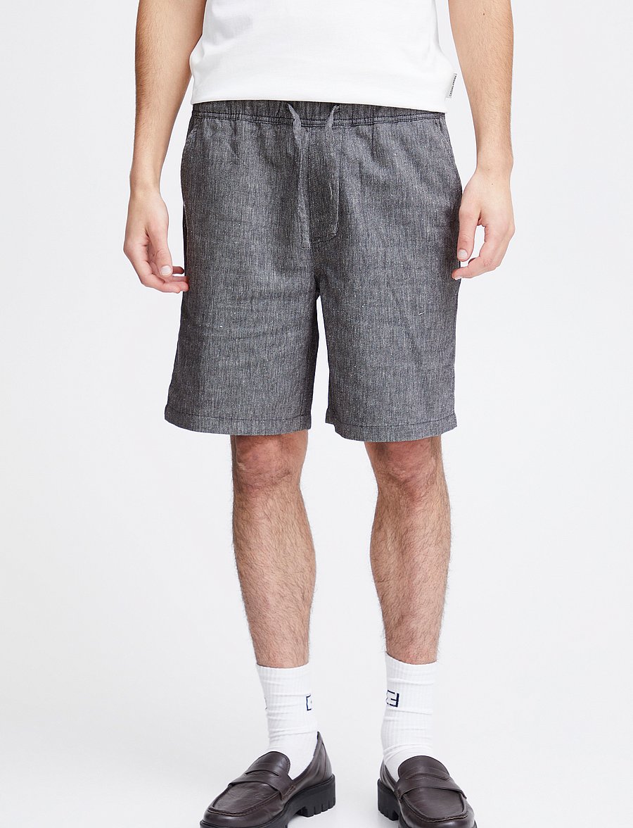 Casual Friday - CFPHELIX 0066 linen mix shorts - shorts en lin - dark navy melange - 3