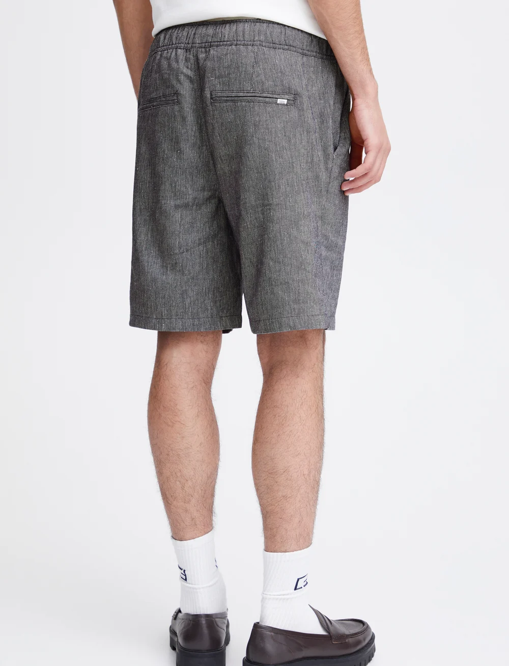 Casual Friday - CFPHELIX 0066 linen mix shorts - linneshorts - dark navy melange - 4