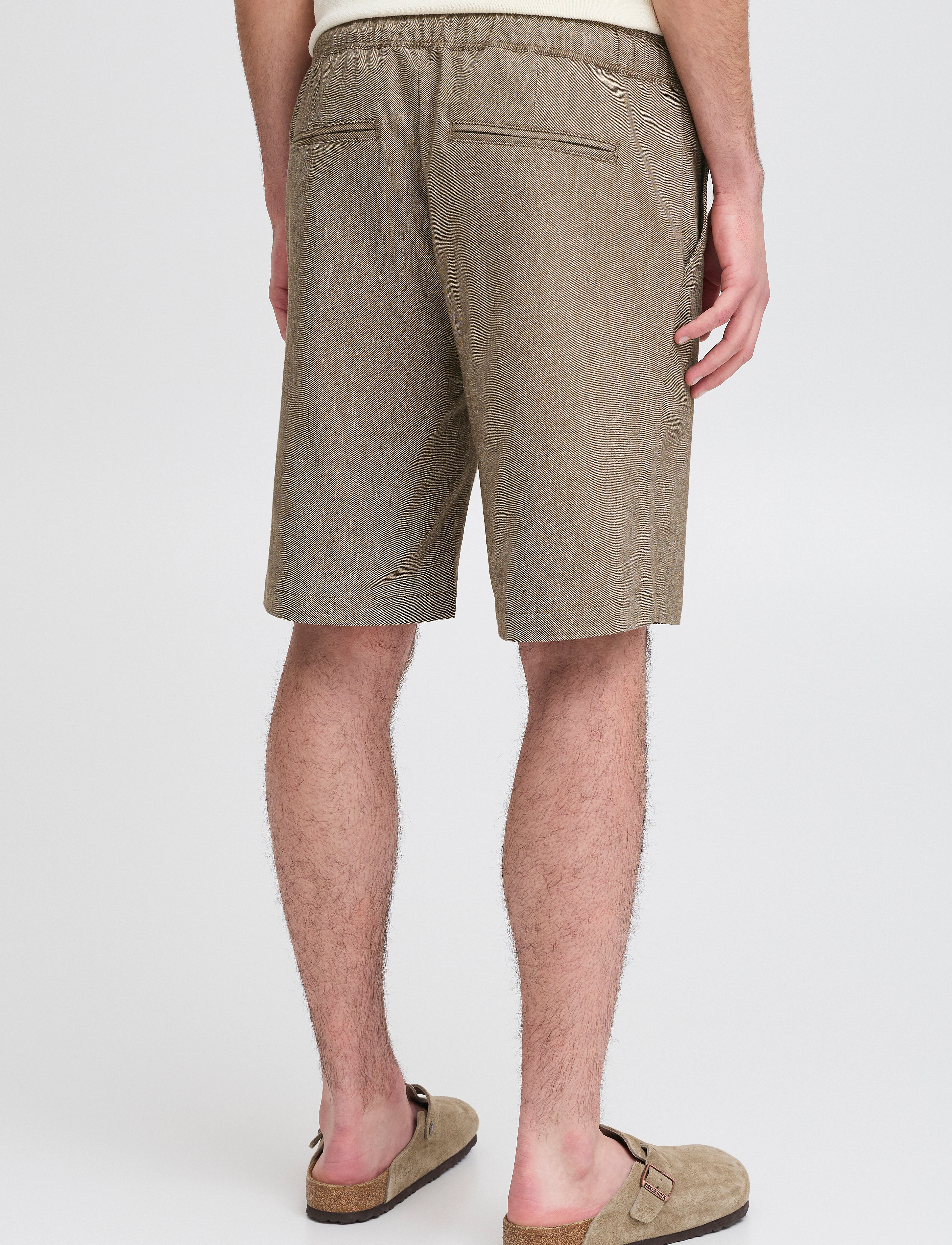 Casual Friday - CFPHELIX 0066 linen mix shorts - szorty lniane - kangaroo melange - 5