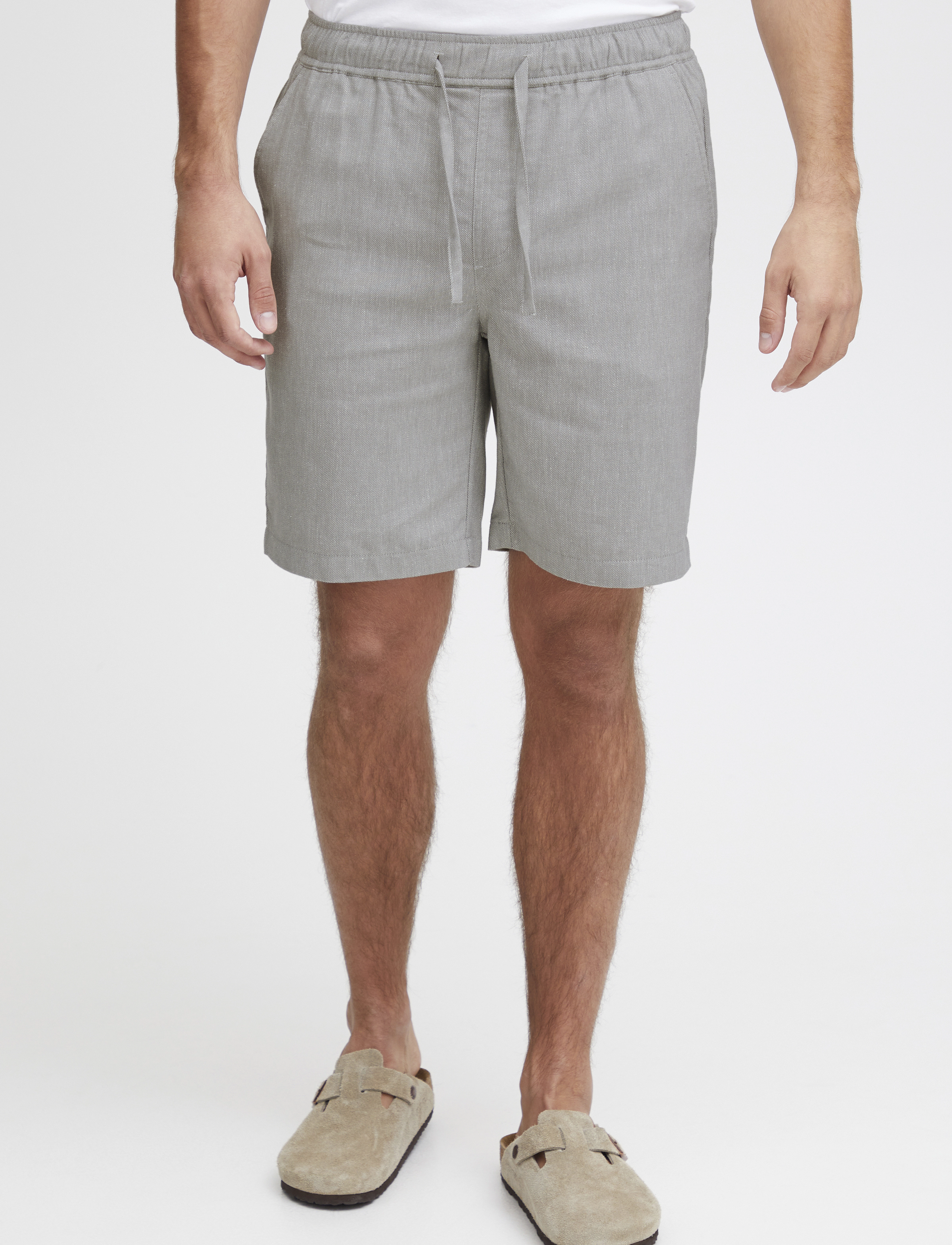 Casual Friday - CFPHELIX 0066 linen mix shorts - mænd - vetiver - 4