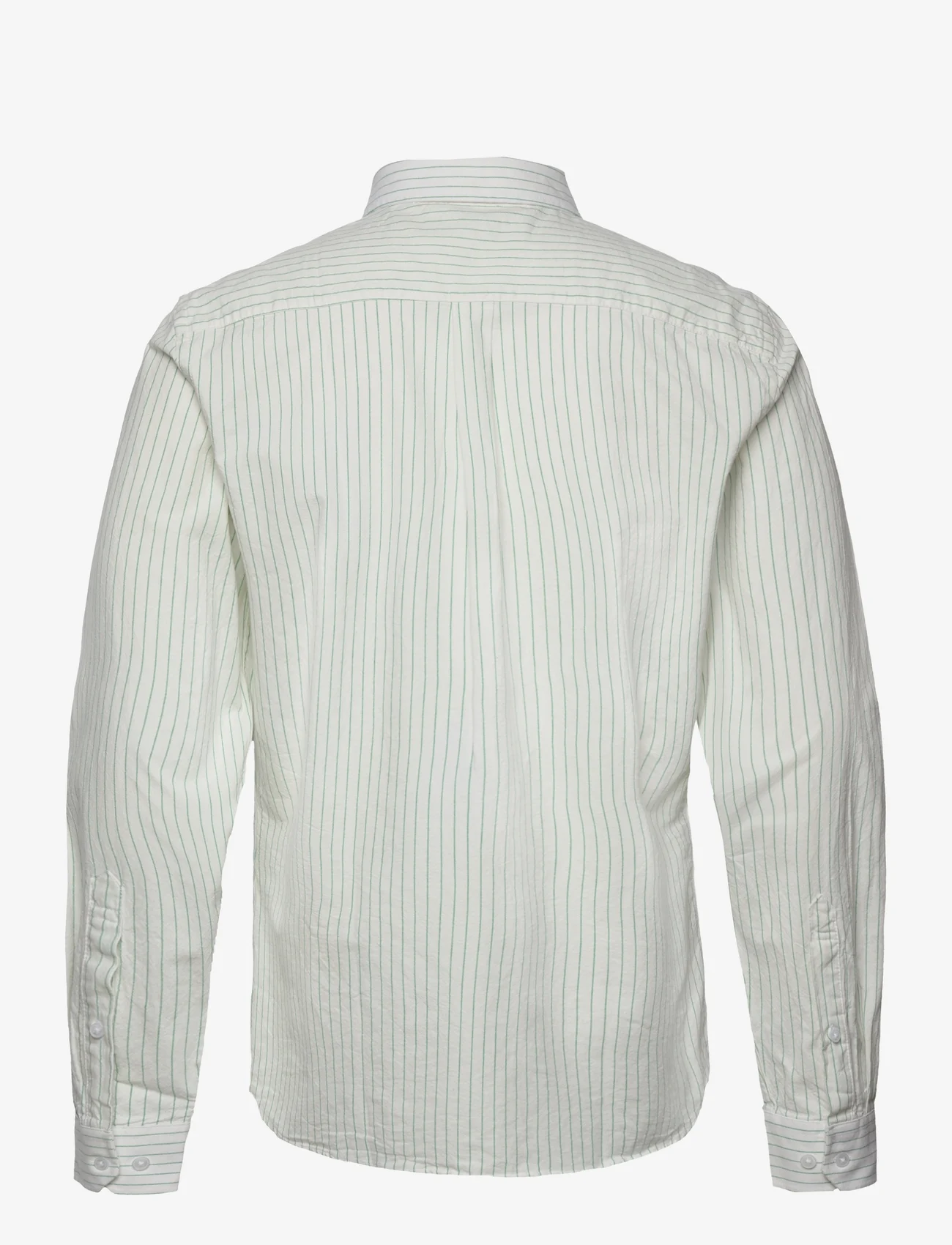 Casual Friday - CFAnton LS BD striped oxford shirt - oxford-kauluspaidat - snow white - 1