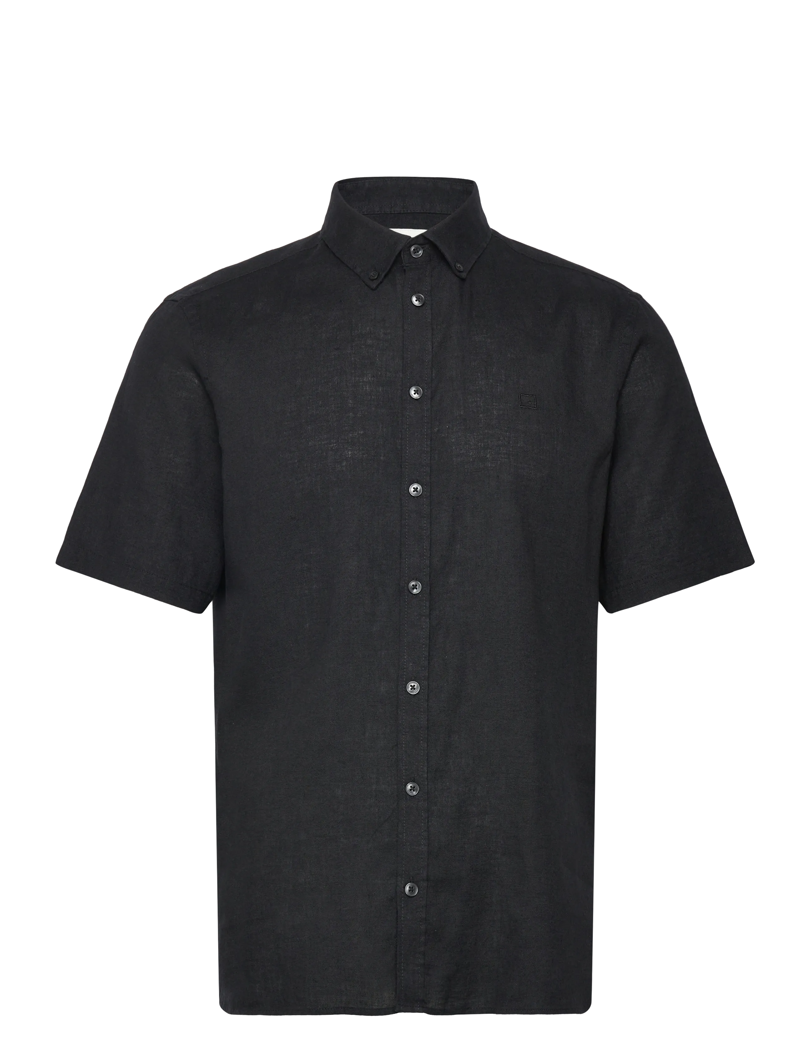 Casual Friday CFANTON SS LINEN SHIRT - Skjorter - BLACK BEAUTY / black