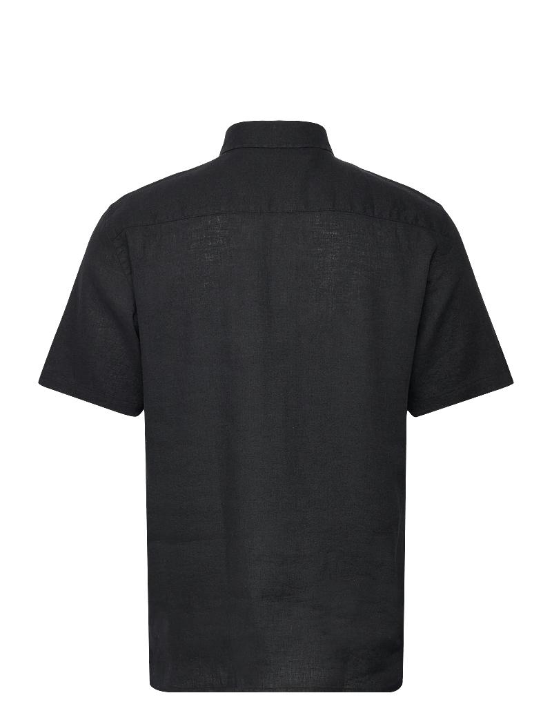 Casual Friday - CFANTON SS LINEN SHIRT - linneskjortor - black beauty - 1