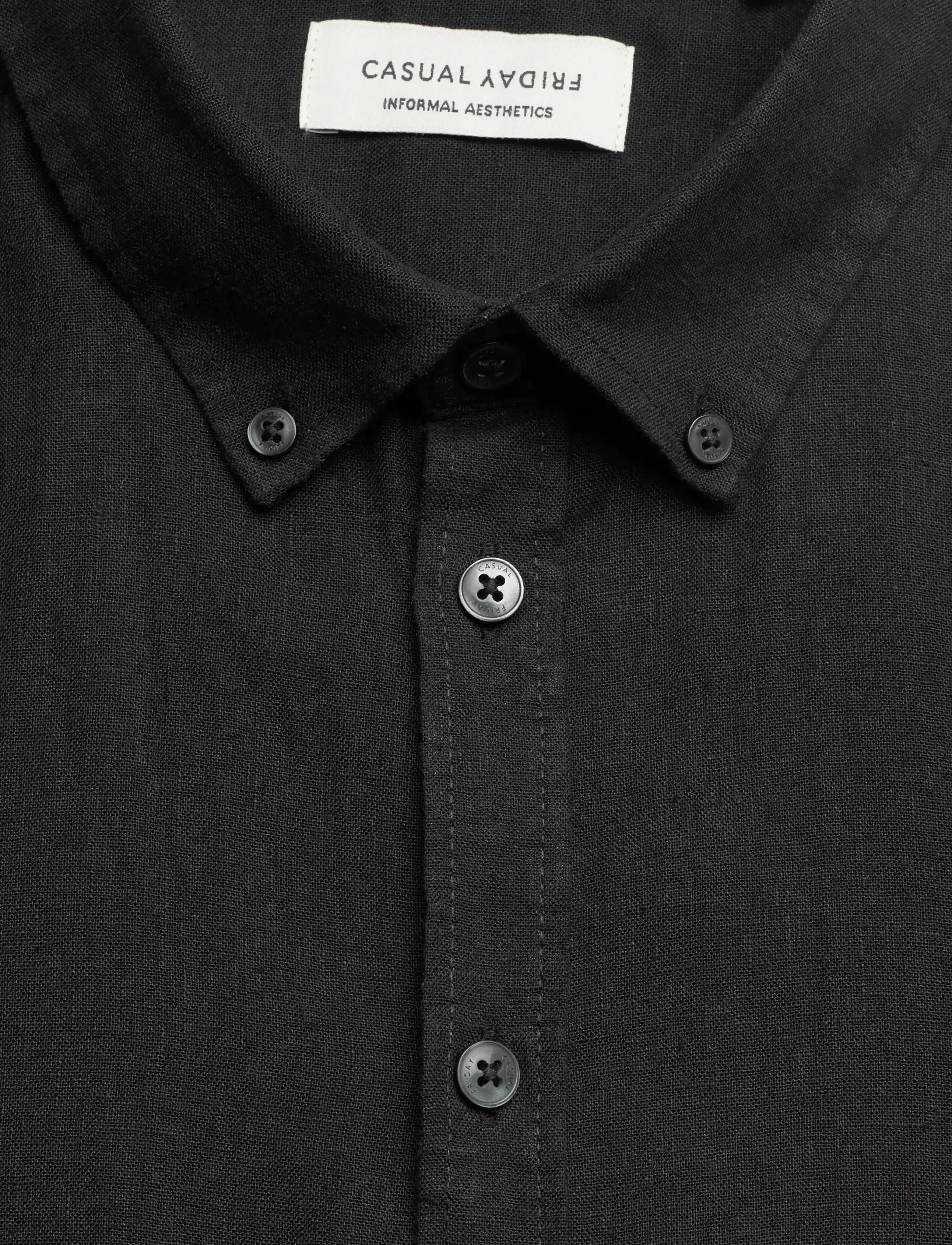 Casual Friday - CFANTON SS LINEN SHIRT - leinenhemden - black beauty - 2