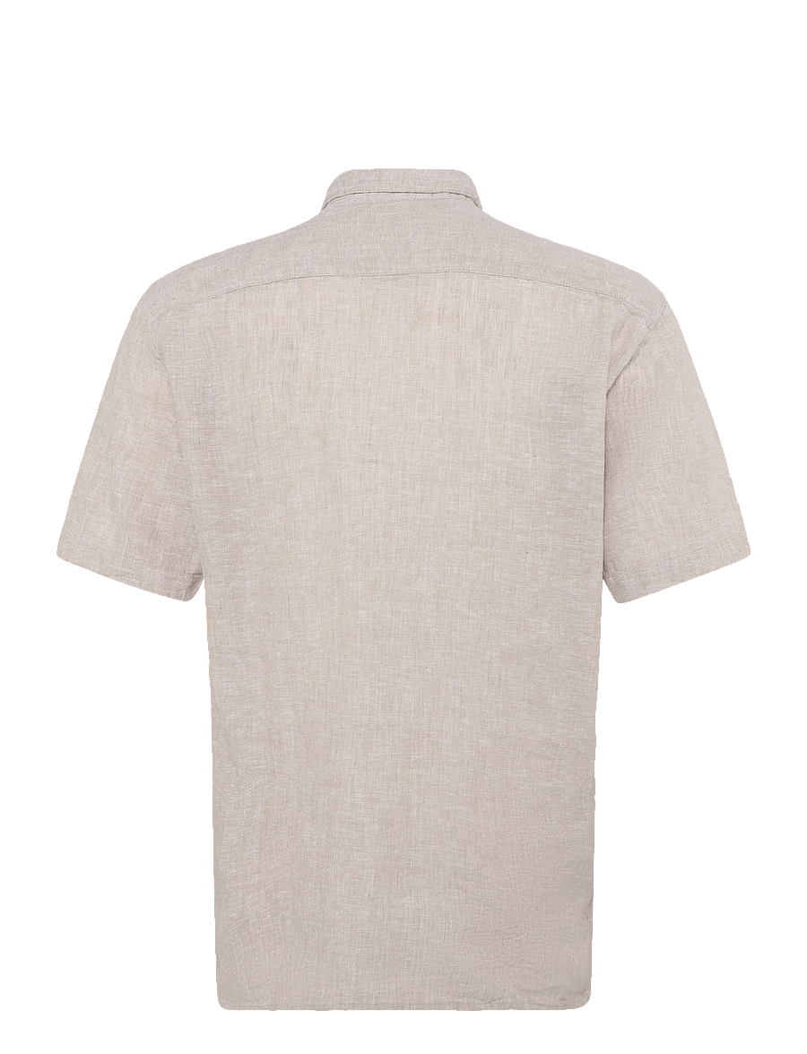 Casual Friday - CFANTON SS LINEN SHIRT - leinenhemden - plaza taupe melange - 1