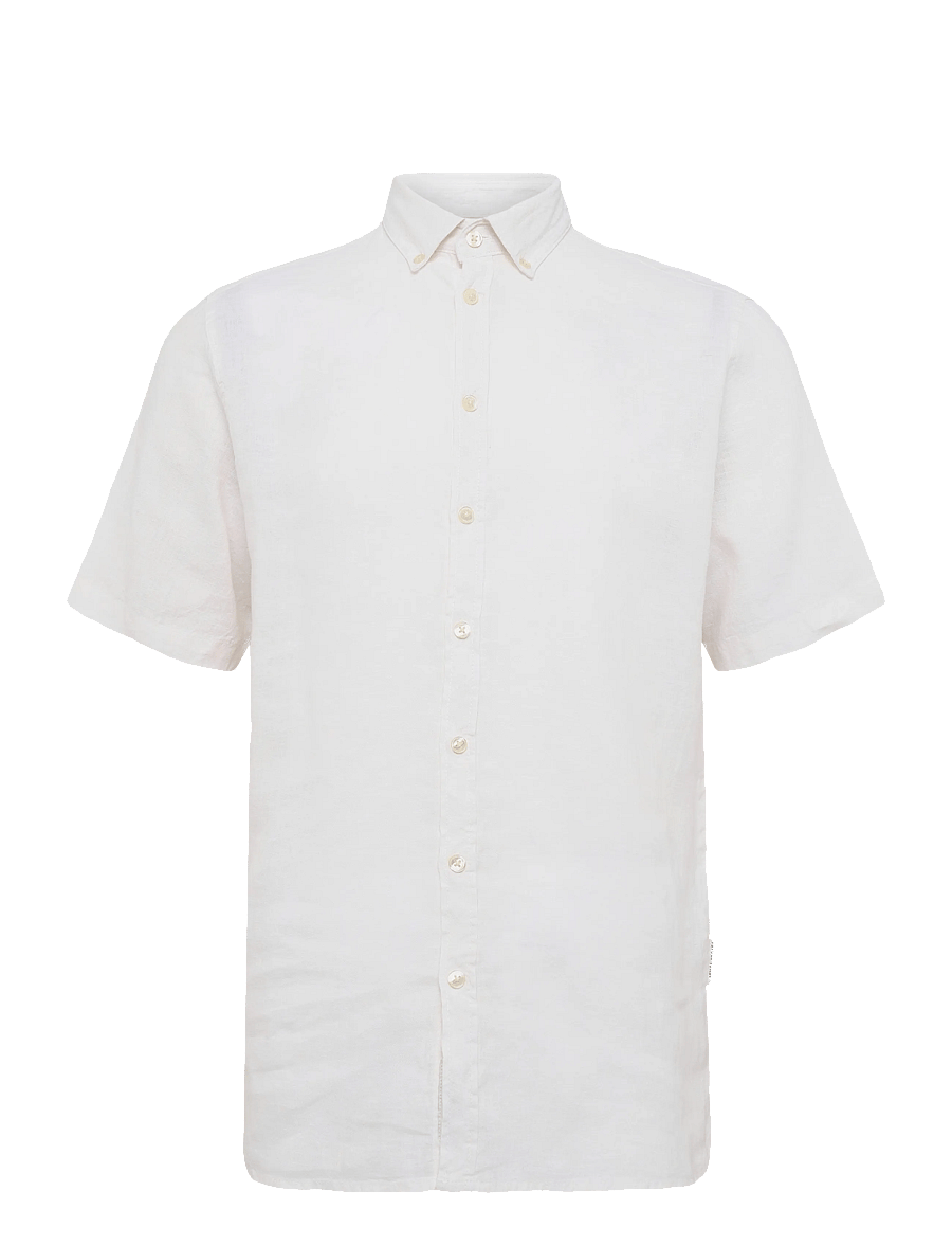 Casual Friday - CFANTON SS LINEN SHIRT - leinenhemden - snow white - 0
