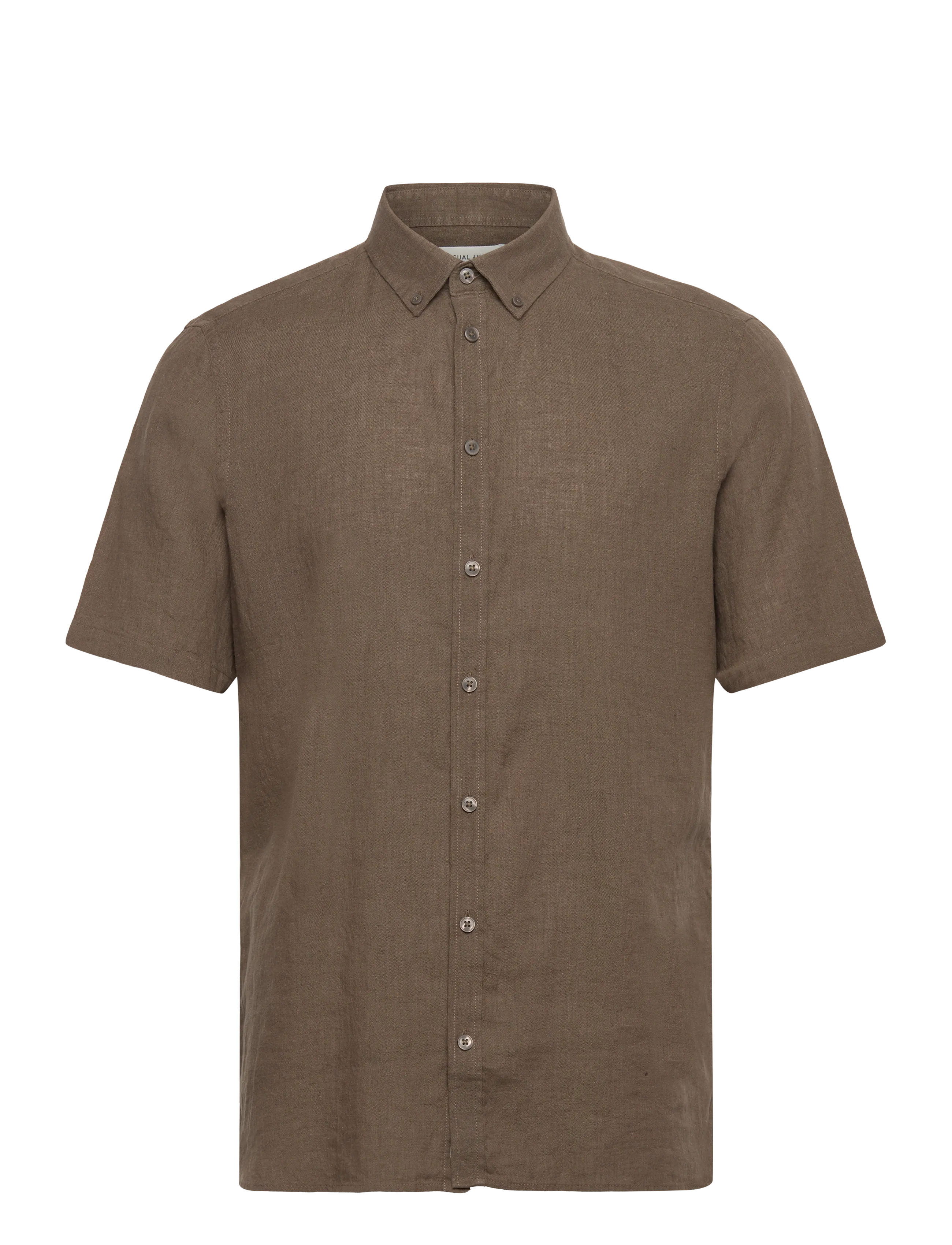 Casual Friday CFANTON SS LINEN SHIRT - Skjorter - WREN / brown