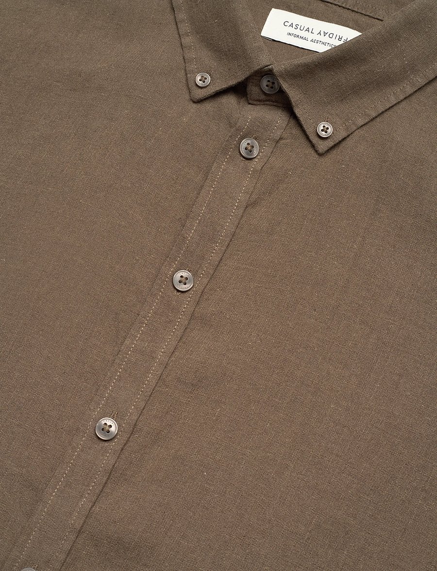 Casual Friday - CFANTON SS LINEN SHIRT - leinenhemden - wren - 3