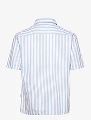 Casual Friday - CFAlvin SS striped waffel shirt - short-sleeved shirts - snow white - 1