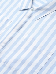 Casual Friday - CFAlvin SS striped waffel shirt - short-sleeved shirts - snow white - 3