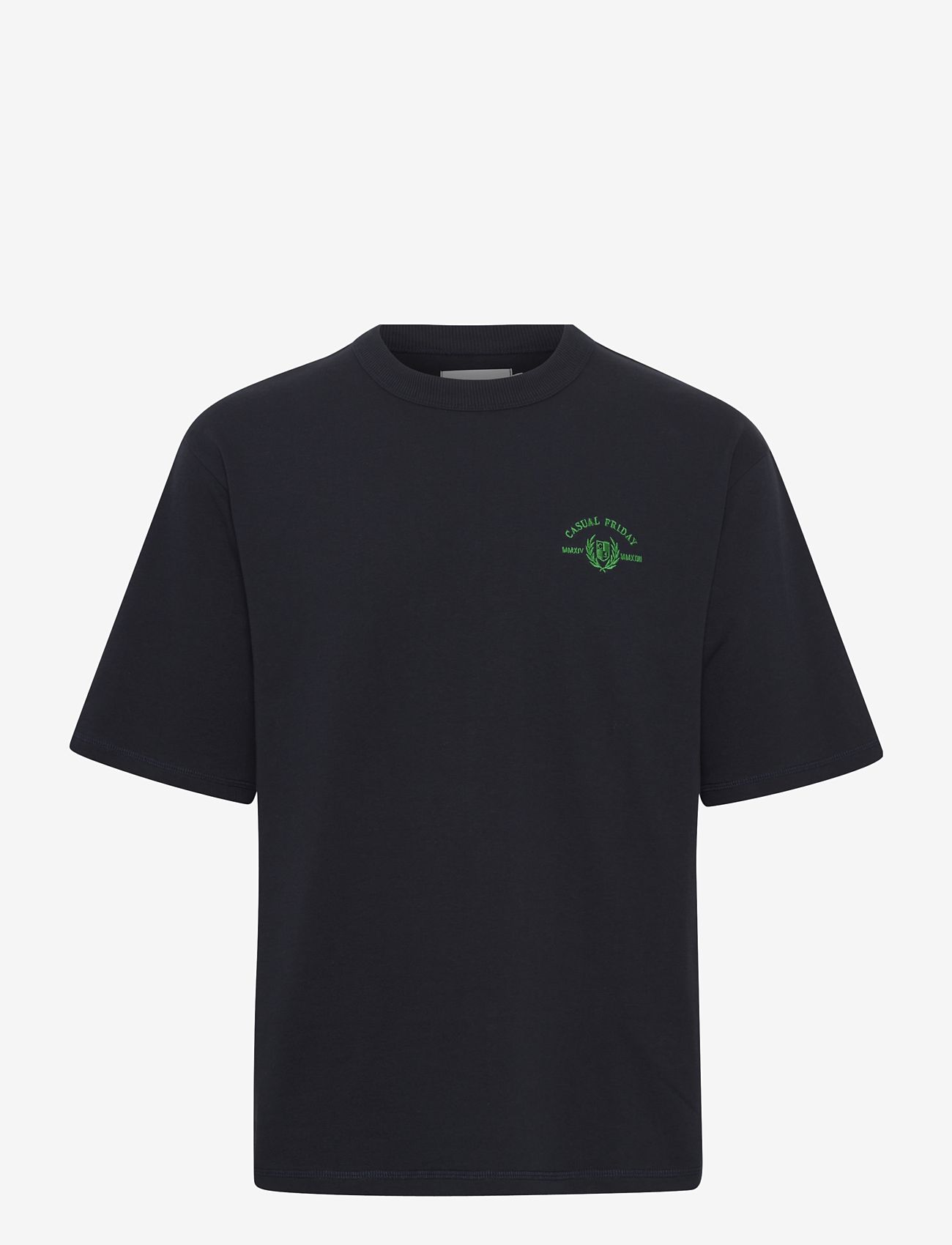 Casual Friday - CFTue tee with chest embroidery - laagste prijzen - dark navy - 0