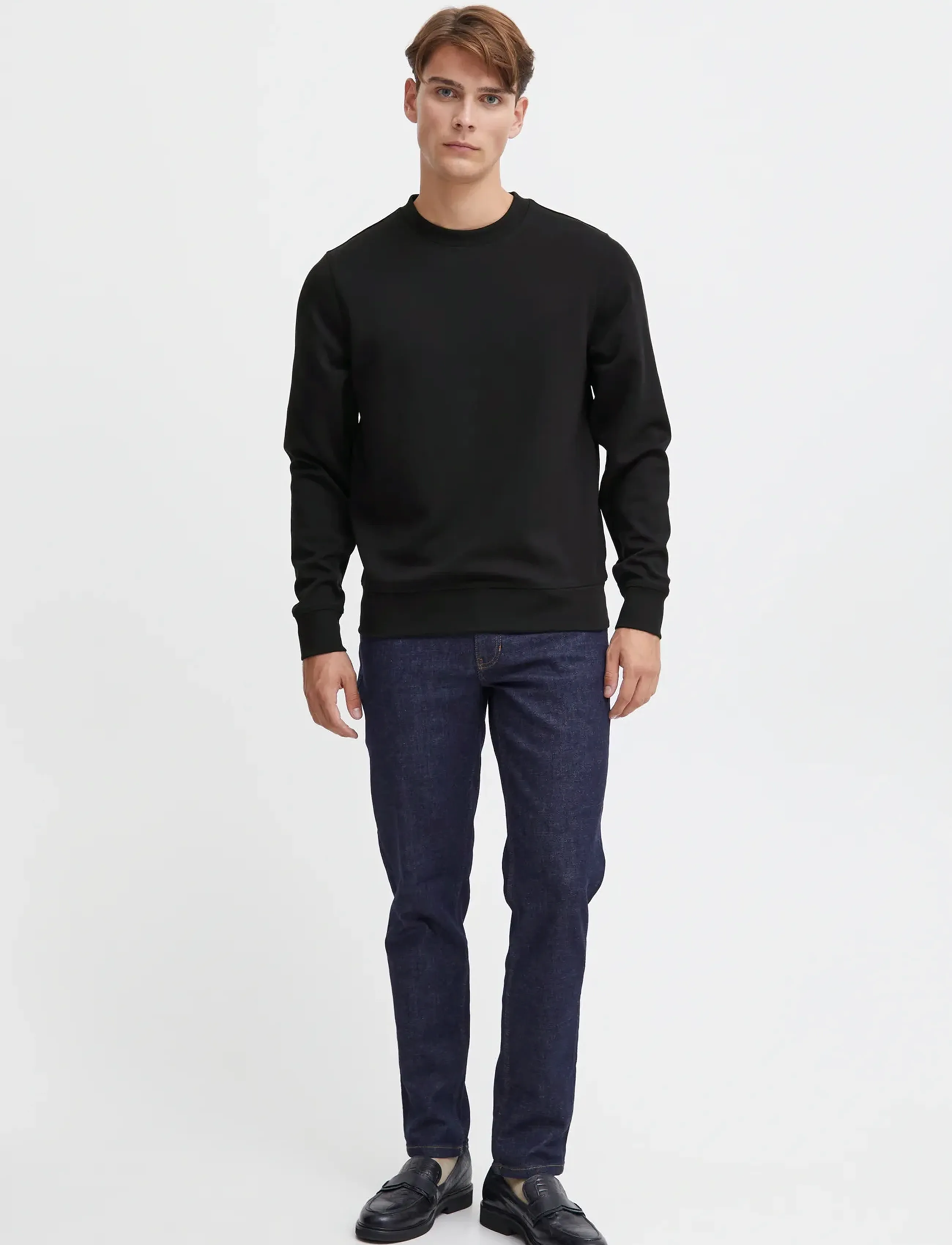 Casual Friday CFSEBASTIAN 0096 CREW NECK SWE - Kollektionen - BLACK BEAUTY / black