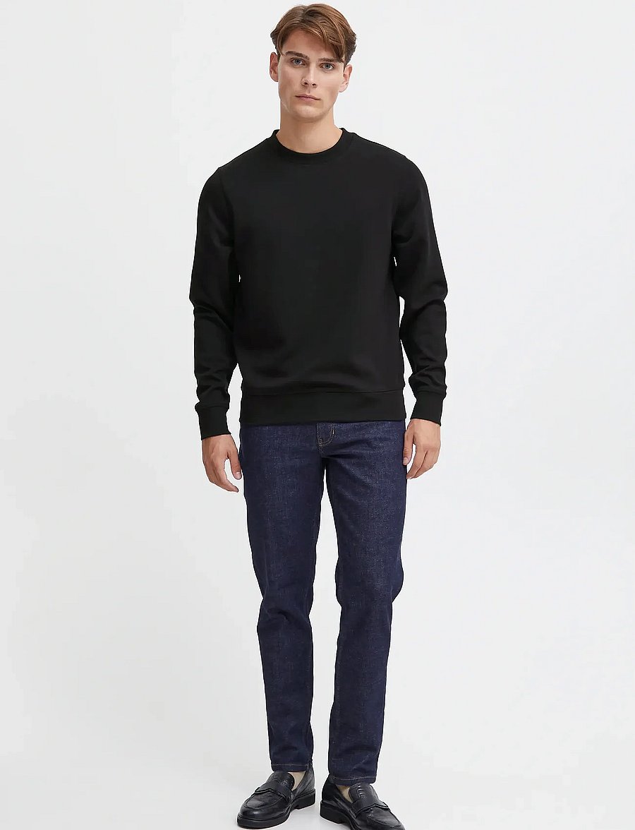 Casual Friday - CFSEBASTIAN 0096 CREW NECK SWE - round necks - black beauty - 0