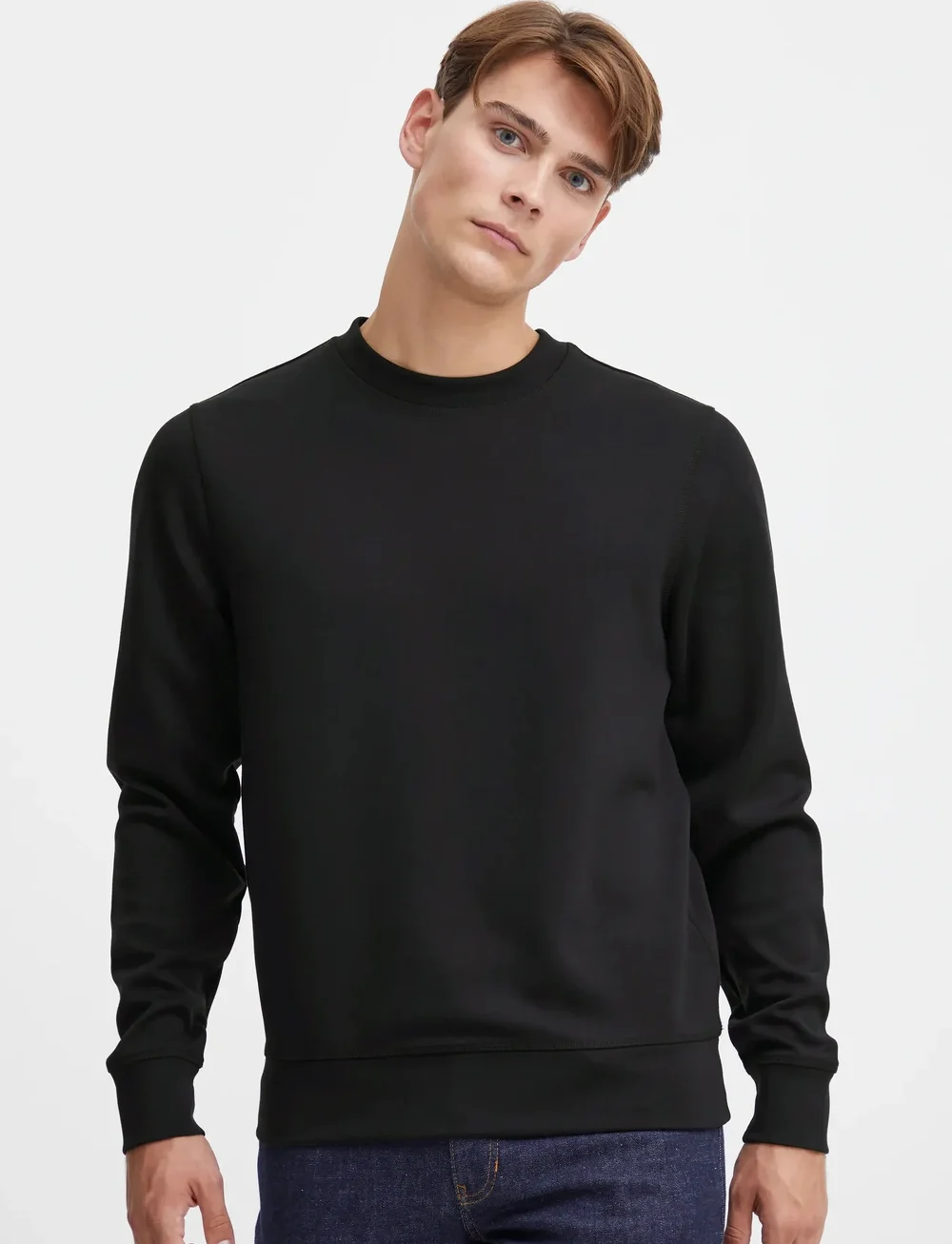 Casual Friday - CFSEBASTIAN crew neck sweat - truien - black beauty - 3