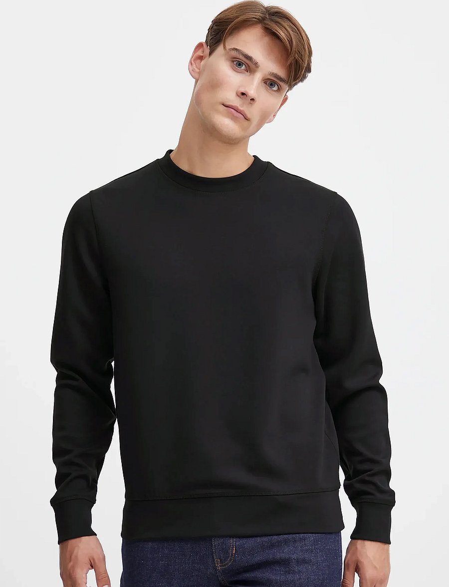 Casual Friday - CFSEBASTIAN 0096 CREW NECK SWE - round necks - black beauty - 3