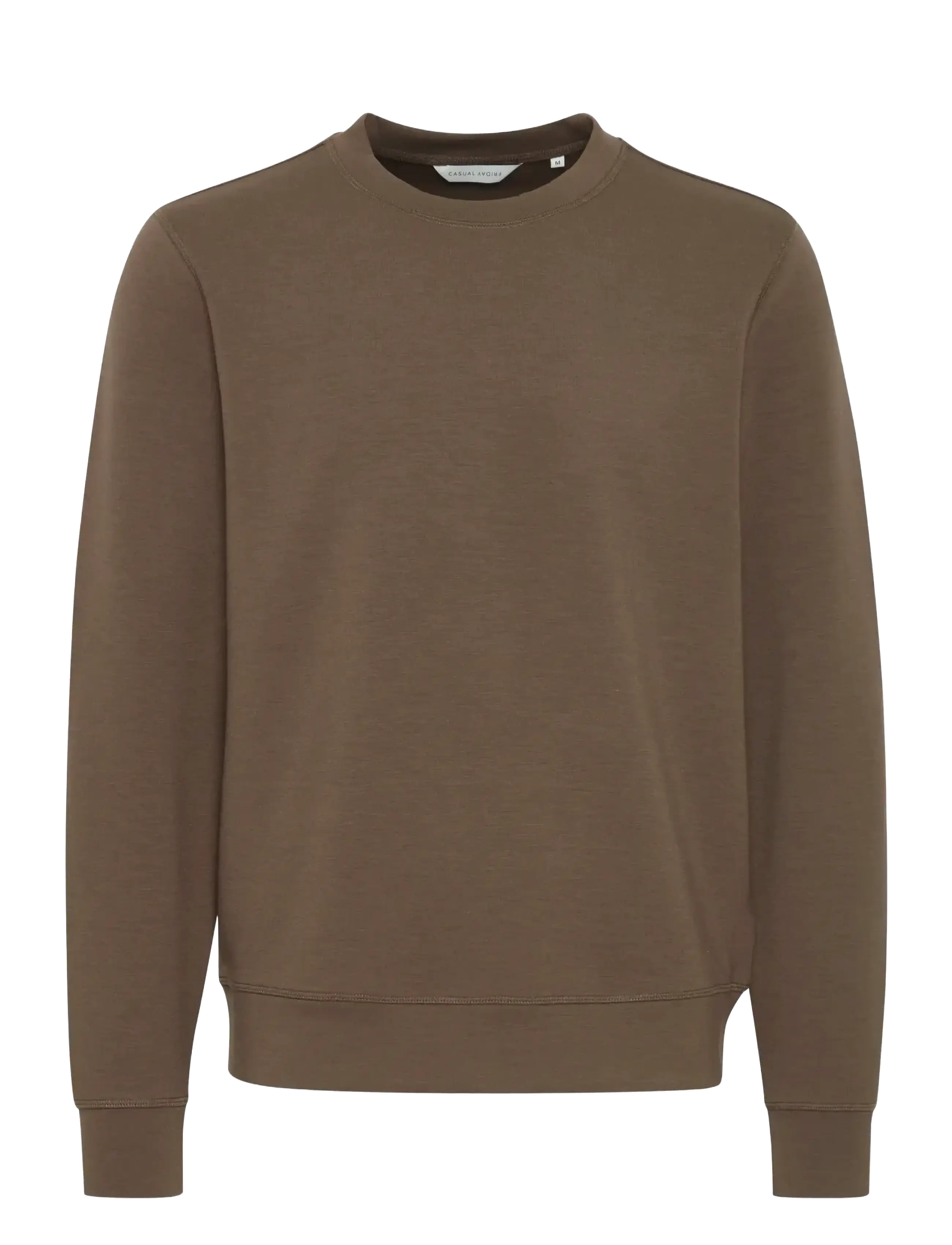 Casual Friday CFSEBASTIAN 0096 CREW NECK SWE - Strik - MAJOR BROWN / brown