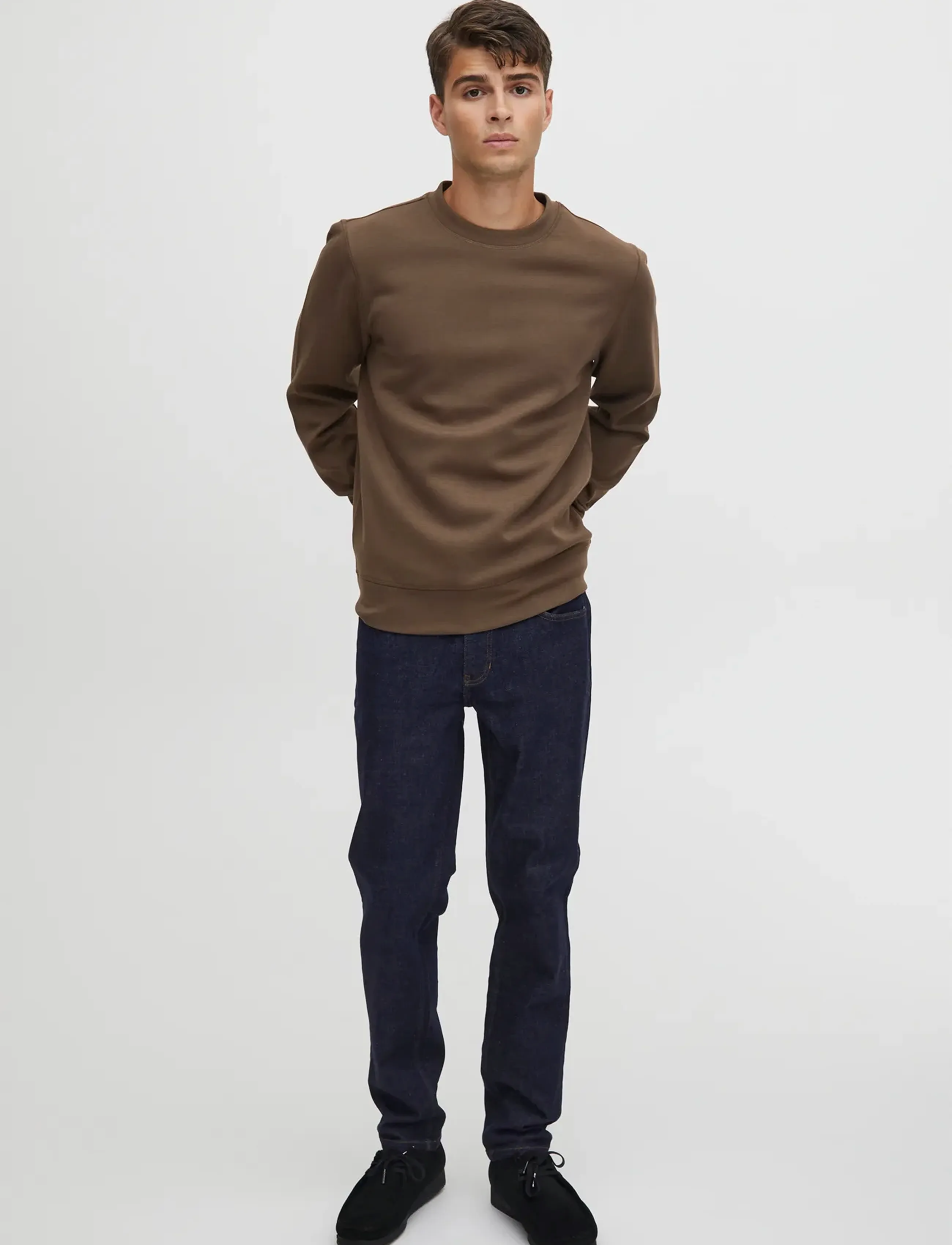 Casual Friday Cfsebastian 0096 Crew Neck Swe, L, Brown, Sweatshirts & Hættetrøjer > Sweatshirts, Herre