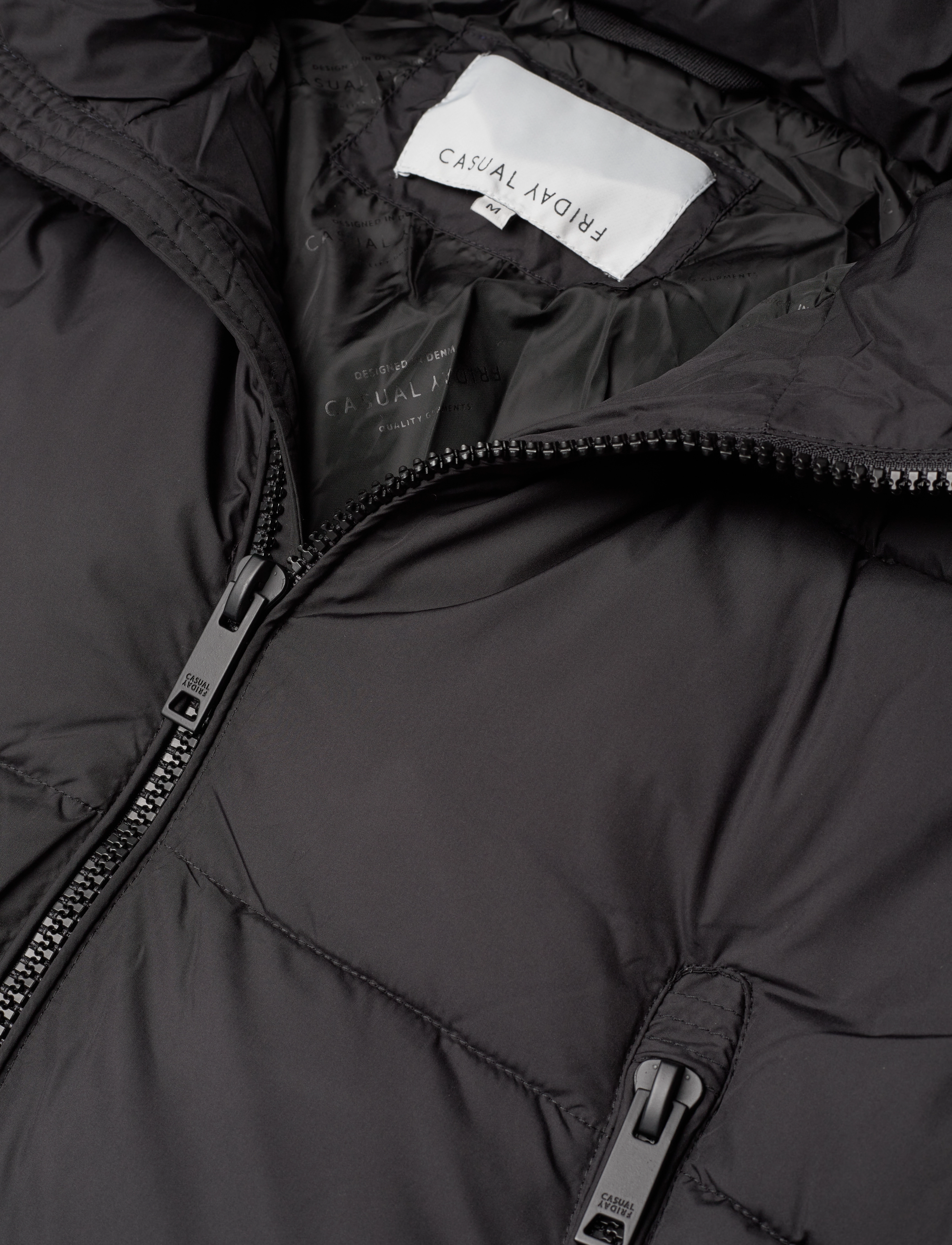 Casual Friday - CFWilson 0085 short puffer jacket - anthracite black - 2