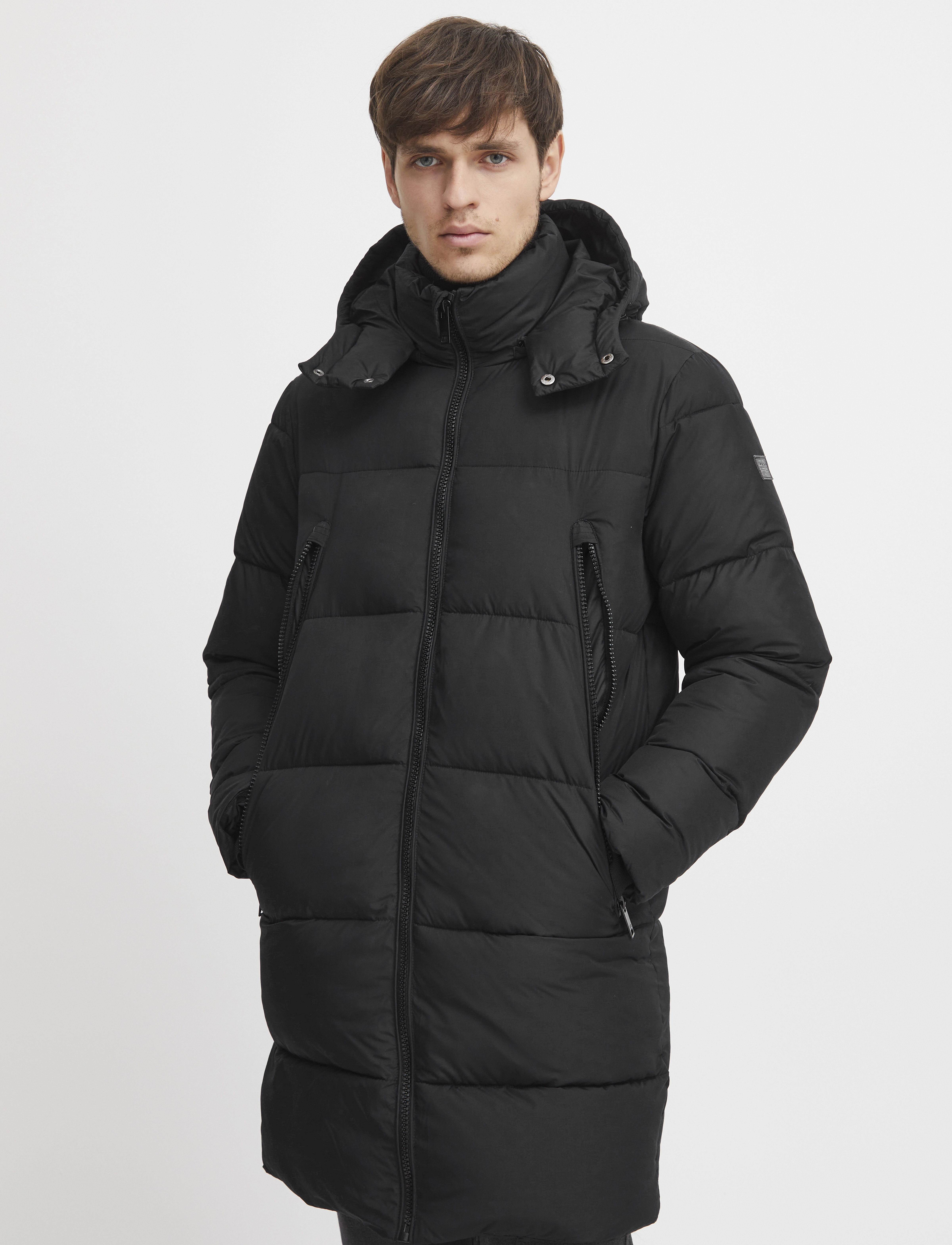 Casual Friday - CFEvans 0085 long puffer jacket - anthracite black - 3
