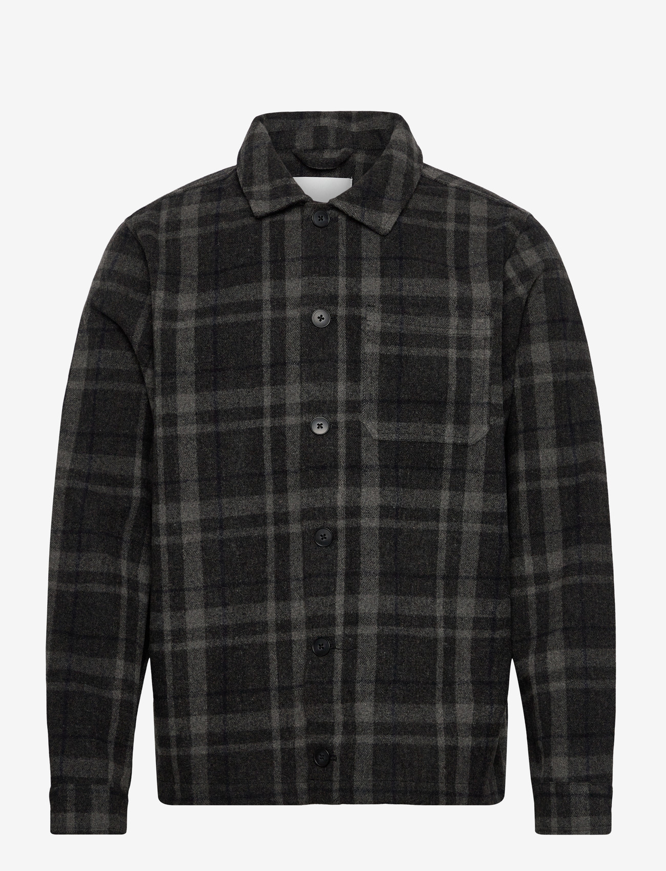 Casual Friday - CFJENKEY unlined checked jacket - kollektionen - dark grey melange - 0