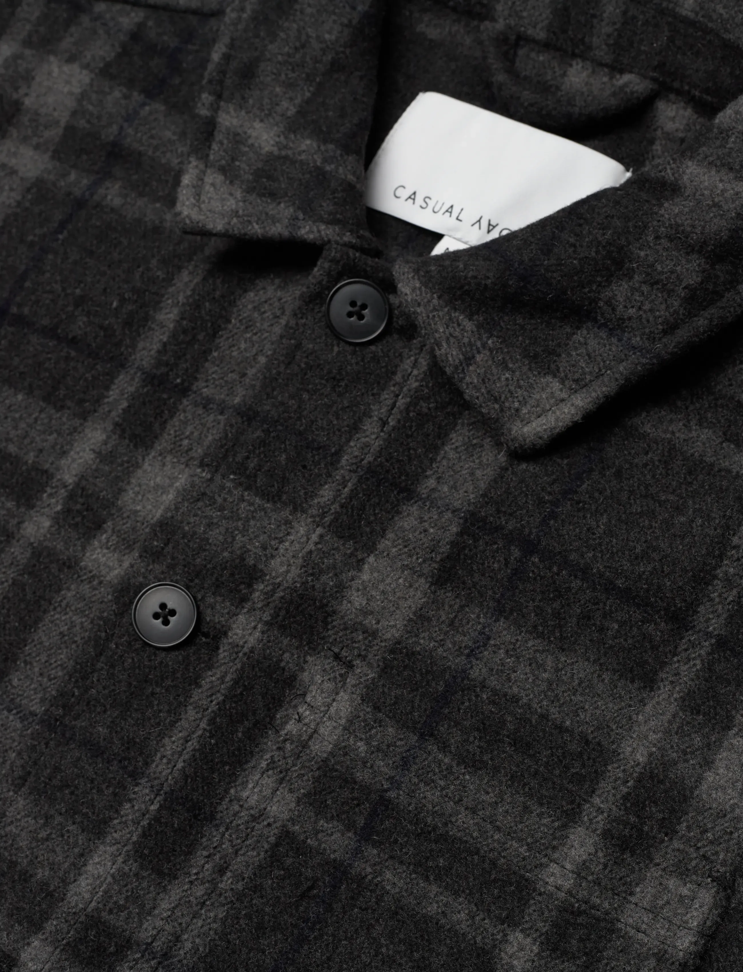 Casual Friday - CFJENKEY unlined checked jacket - mehed - dark grey melange - 2