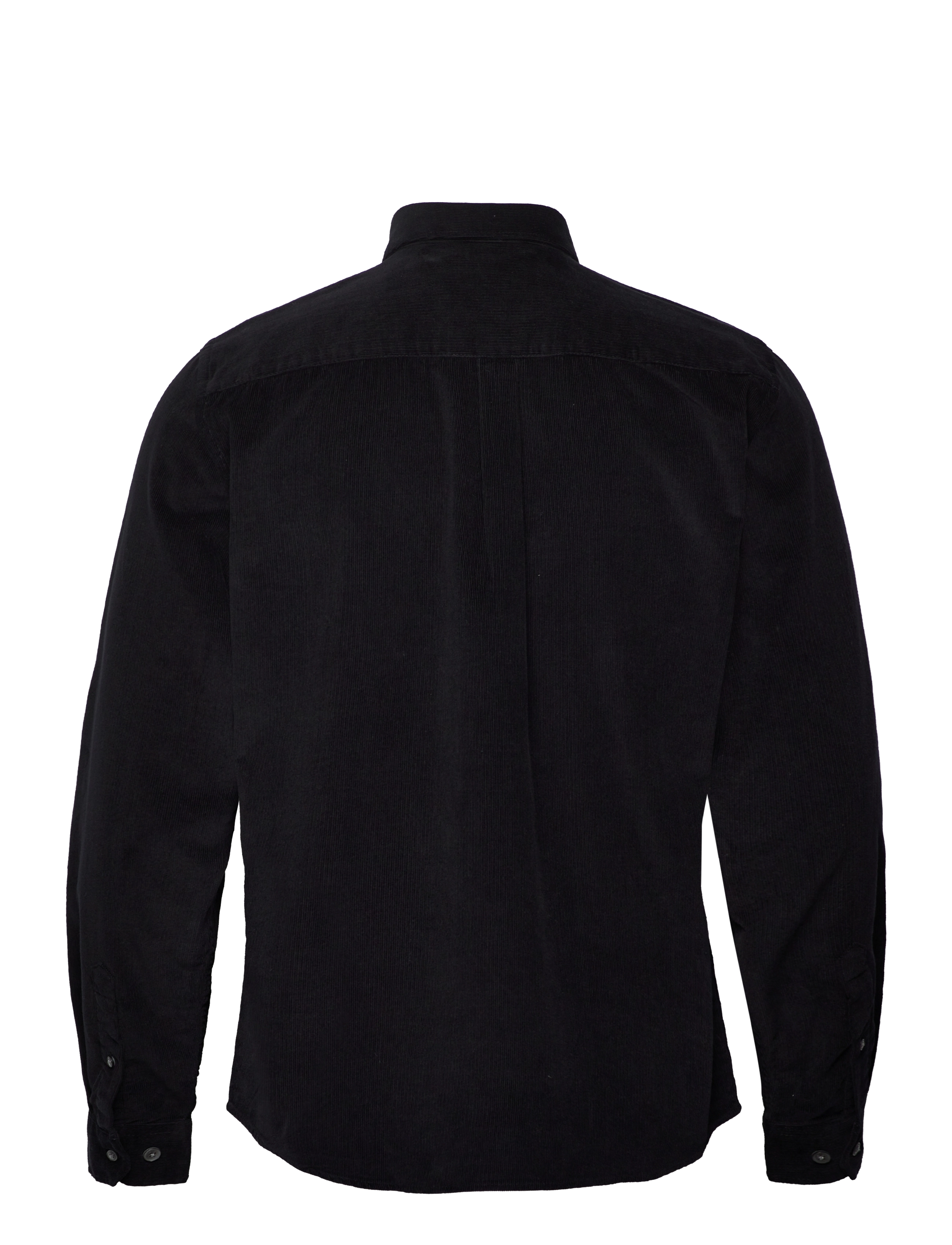 Casual Friday - CFANTON LS BD baby cord shirt - anthracite black - 1