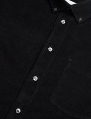 Casual Friday - CFANTON LS BD baby cord shirt - fløjlsskjorter - anthracite black - 3