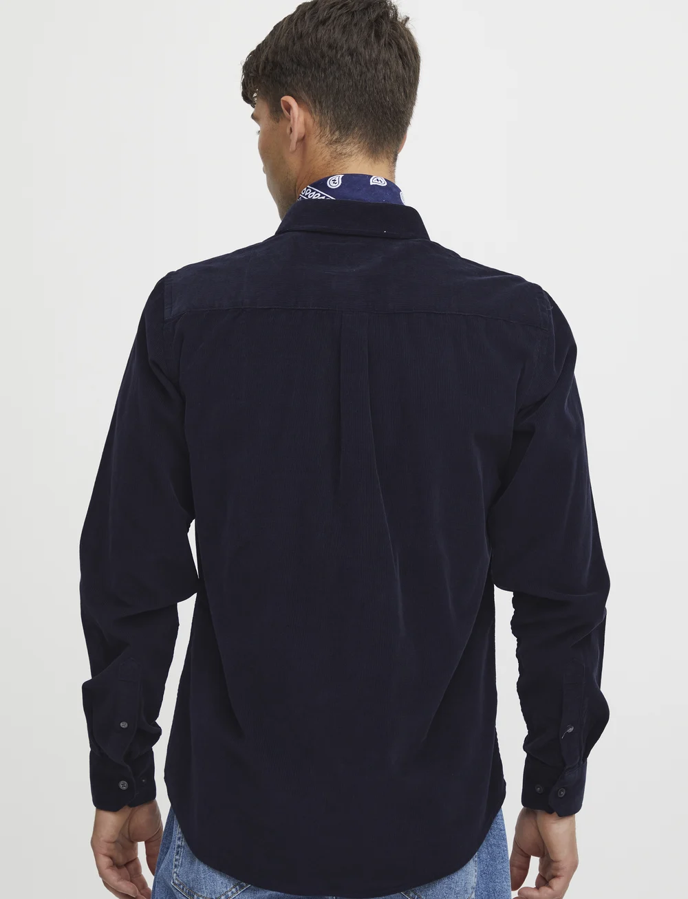 Casual Friday - CFANTON LS BD baby cord shirt - manchesterskjortor - dark navy - 4