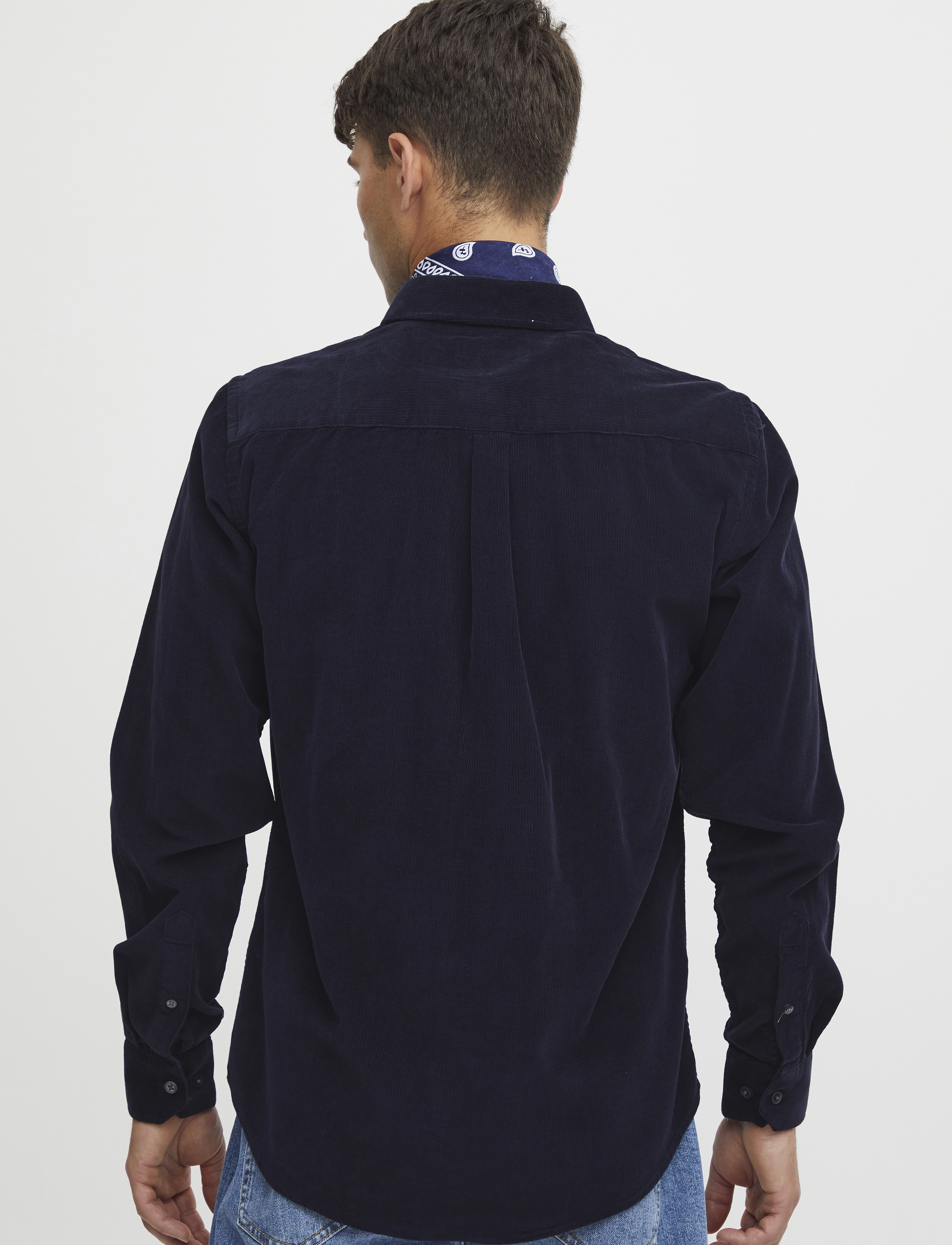 Casual Friday - CFANTON LS BD baby cord shirt - cordhemden - dark navy - 4