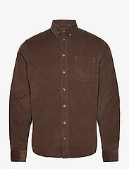 Casual Friday - CFANTON LS BD baby cord shirt - corduroy overhemden - major brown - 0