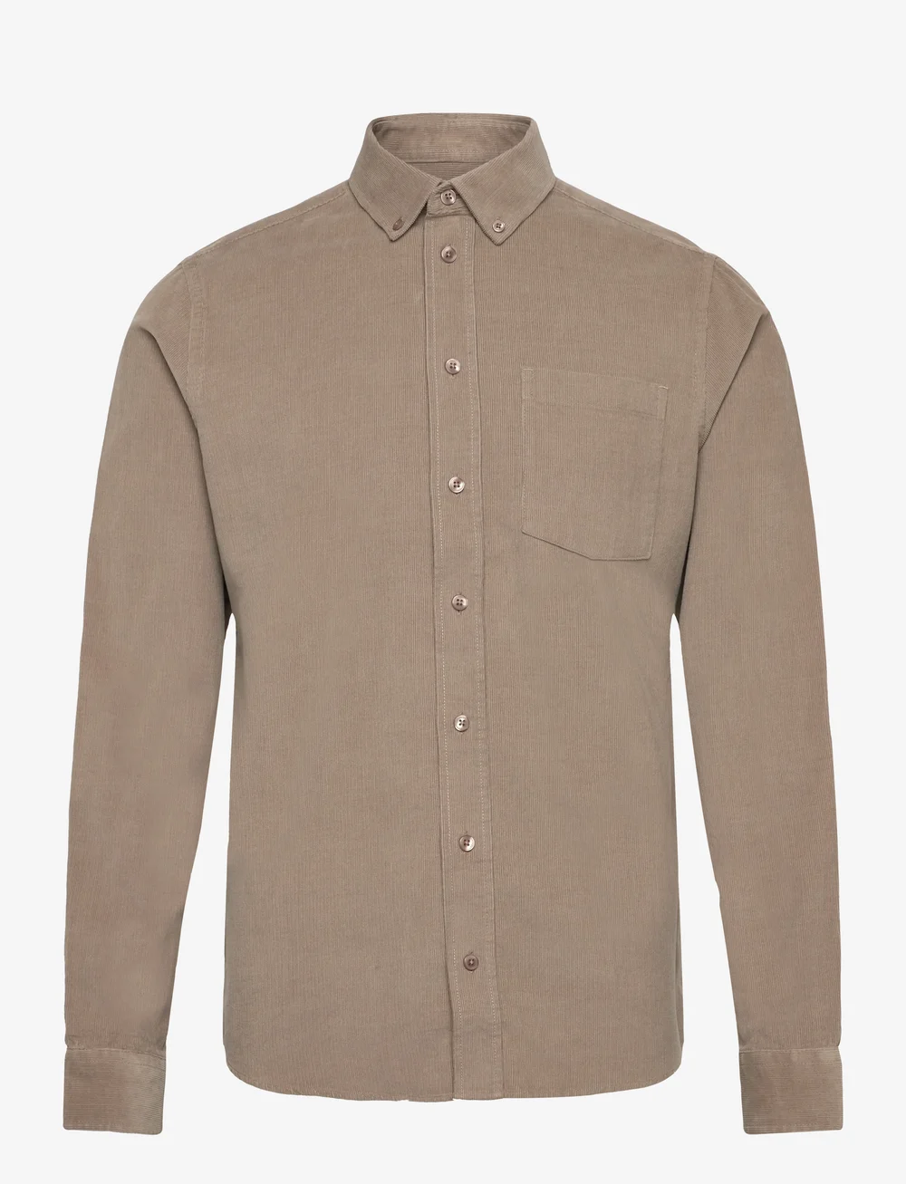 Casual Friday - CFANTON LS BD baby cord shirt - cordhemden - roasted cashew - 0
